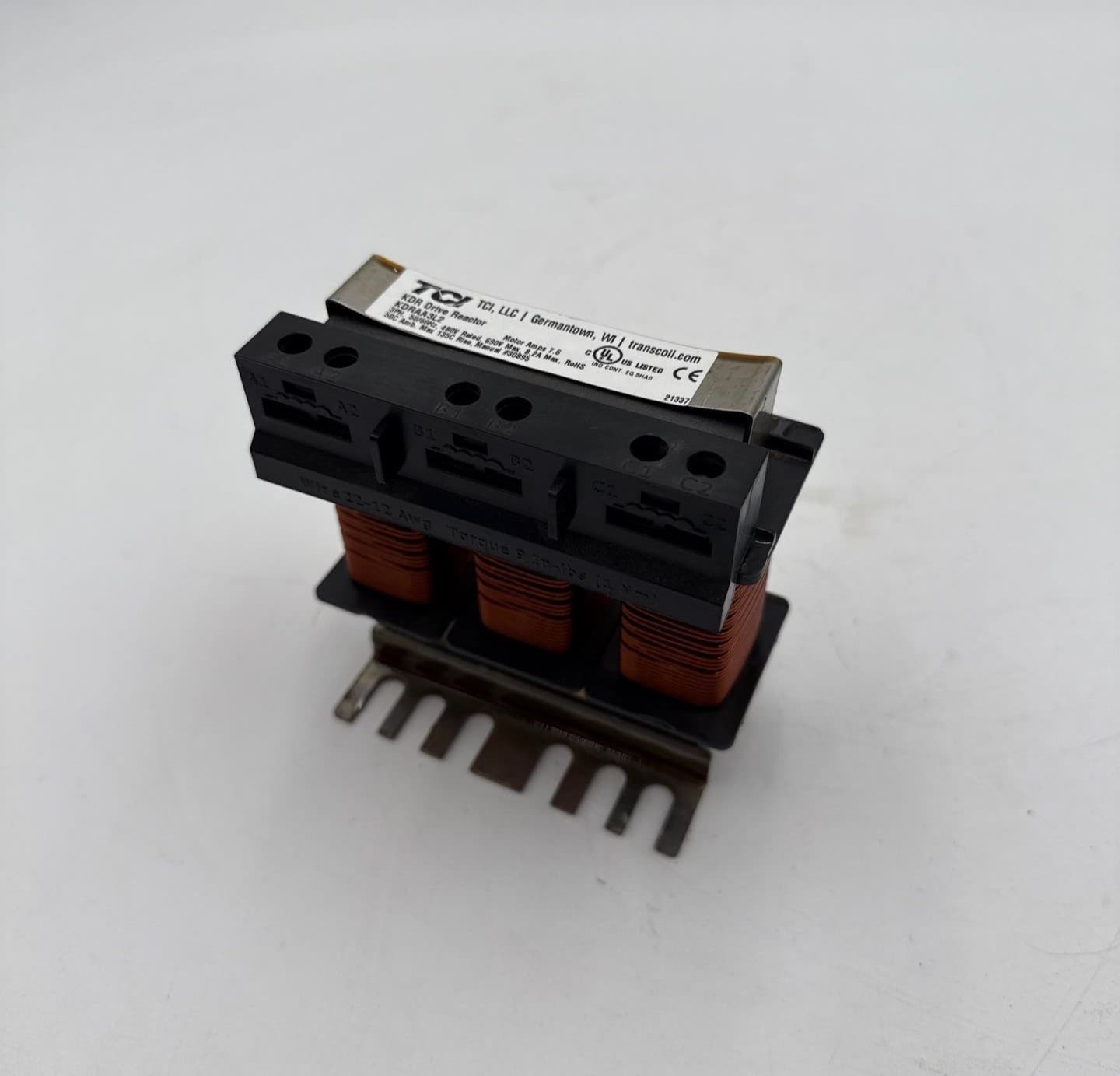TCI KDRAA3L2 KDR Drive Reactor 480V 7.6A 3-Phase 50-60Hz – image 1