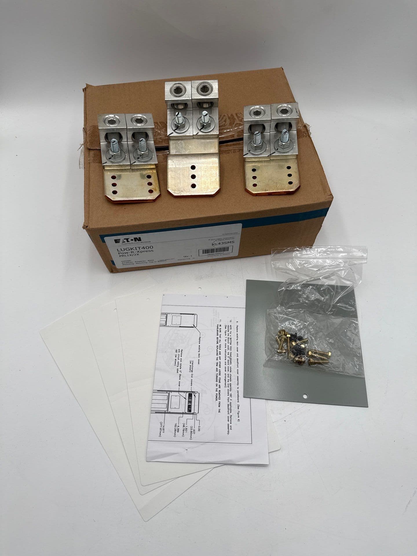 Eaton KL43SMS Lug Kit 400A Pow-R-Xpress PRL1X/2X LUGKIT400 – image 1