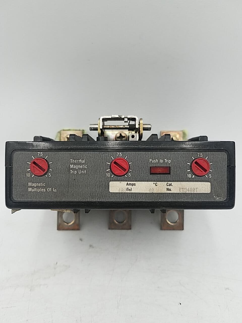 Cutler-Hammer KT3400T 400A 3 Pole Magnetic Trip Unit K Frame Breakers 400 Amp – image 1