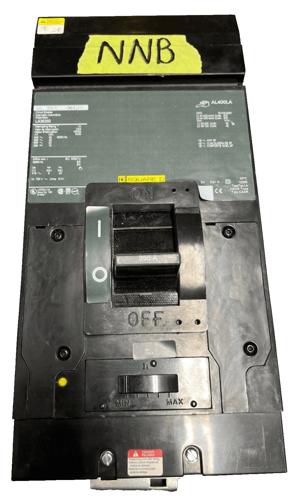 Square D LA36350 I-Line Circuit Breaker 350A 3P 600V 3PH LA 350 Amp 3 Pole