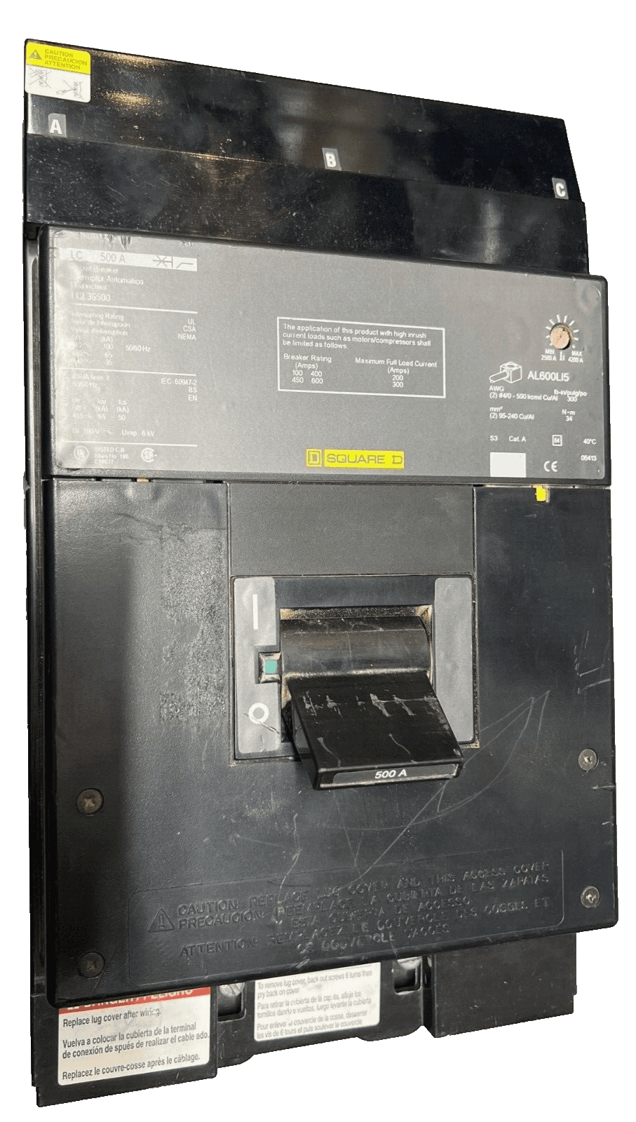 Square D LCL36500 I-Line Circuit Breaker 500A 3P 600V 3PH LCL 500 Amp 3 Pole – image 1