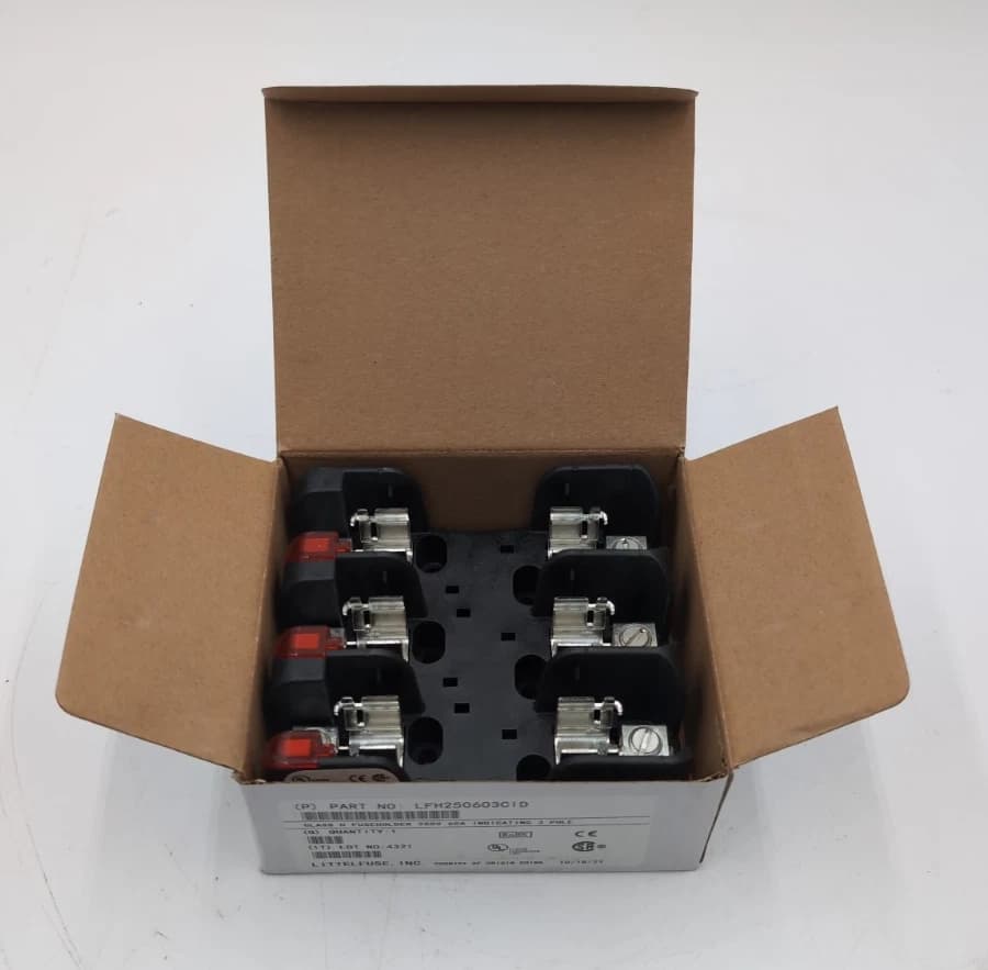 LittelFuse LFH600303CID 3P 30A Fuse Block POWR-GARD Series Class H and K5 Fuses