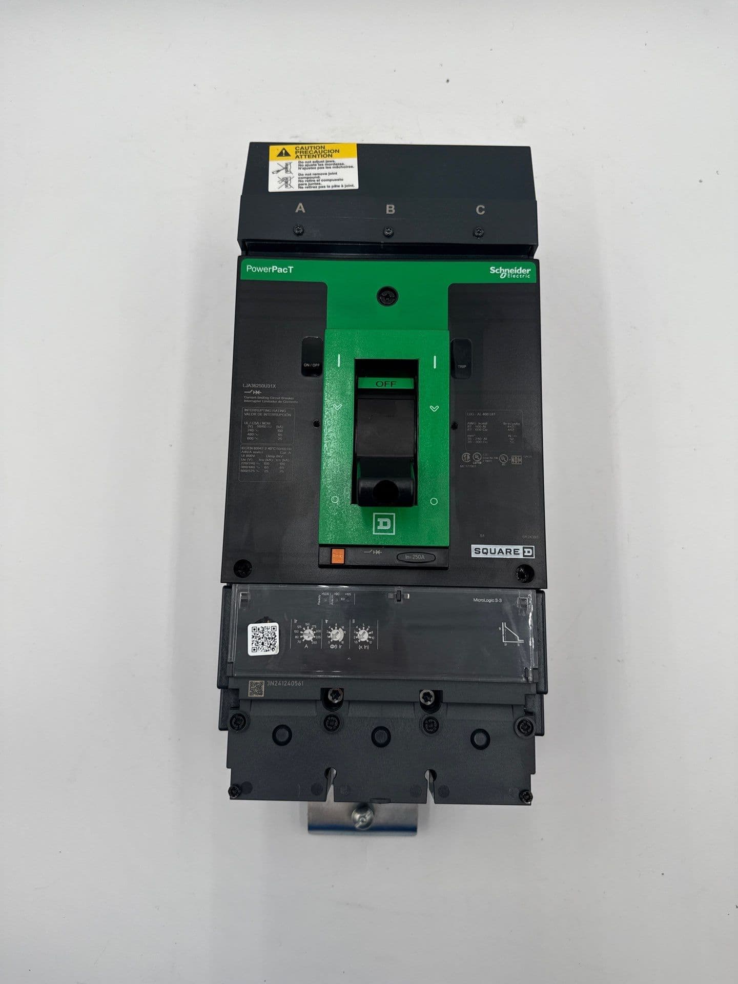 Square D LJA36250U31X I-Line Circuit Breaker 250A 3P 600V LJA PowerPact – image 1