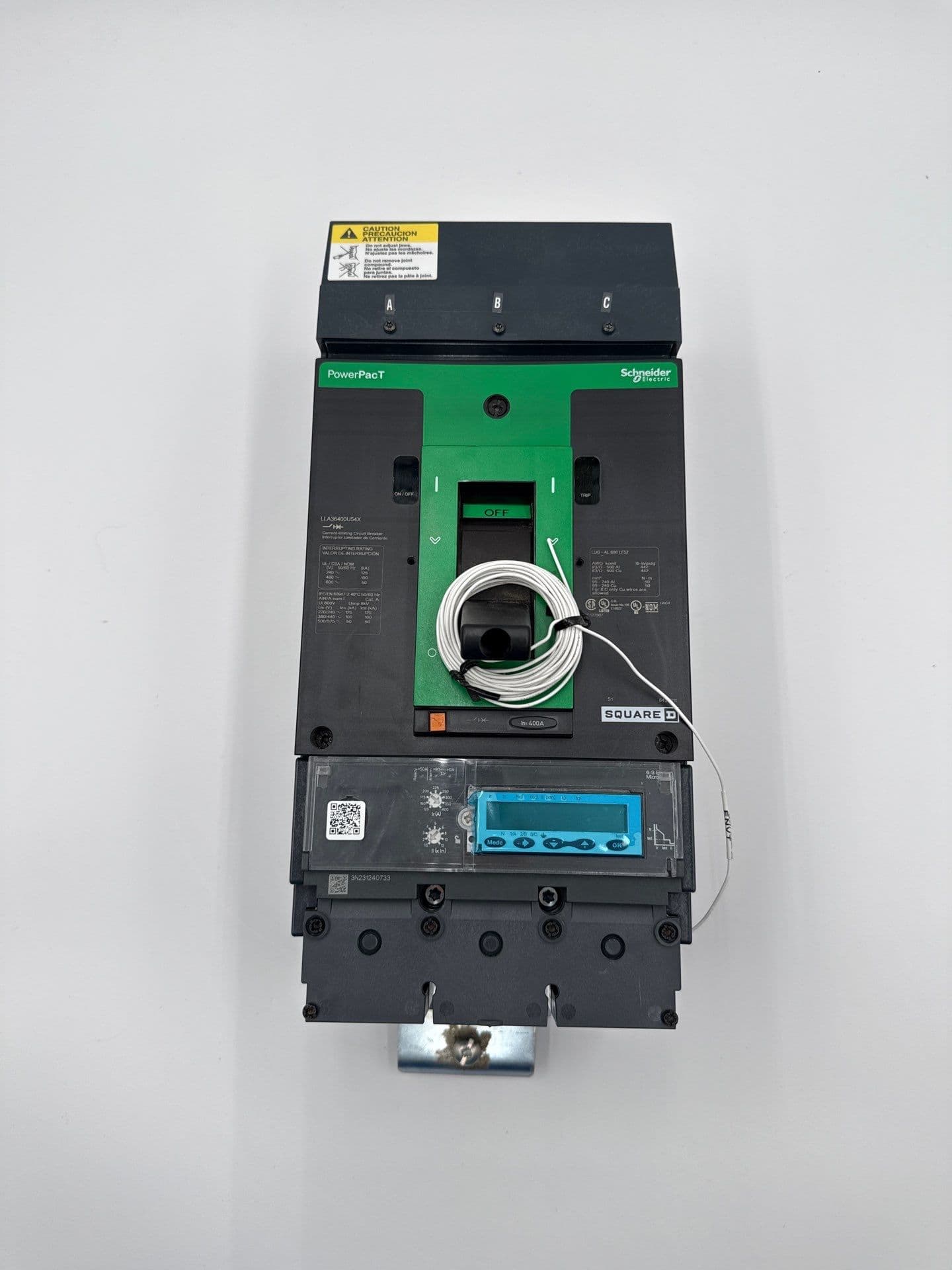 Square D LLA36400U54X I-Line Circuit Breaker 400A 3P 600V Micrologic 6.3 E – image 1