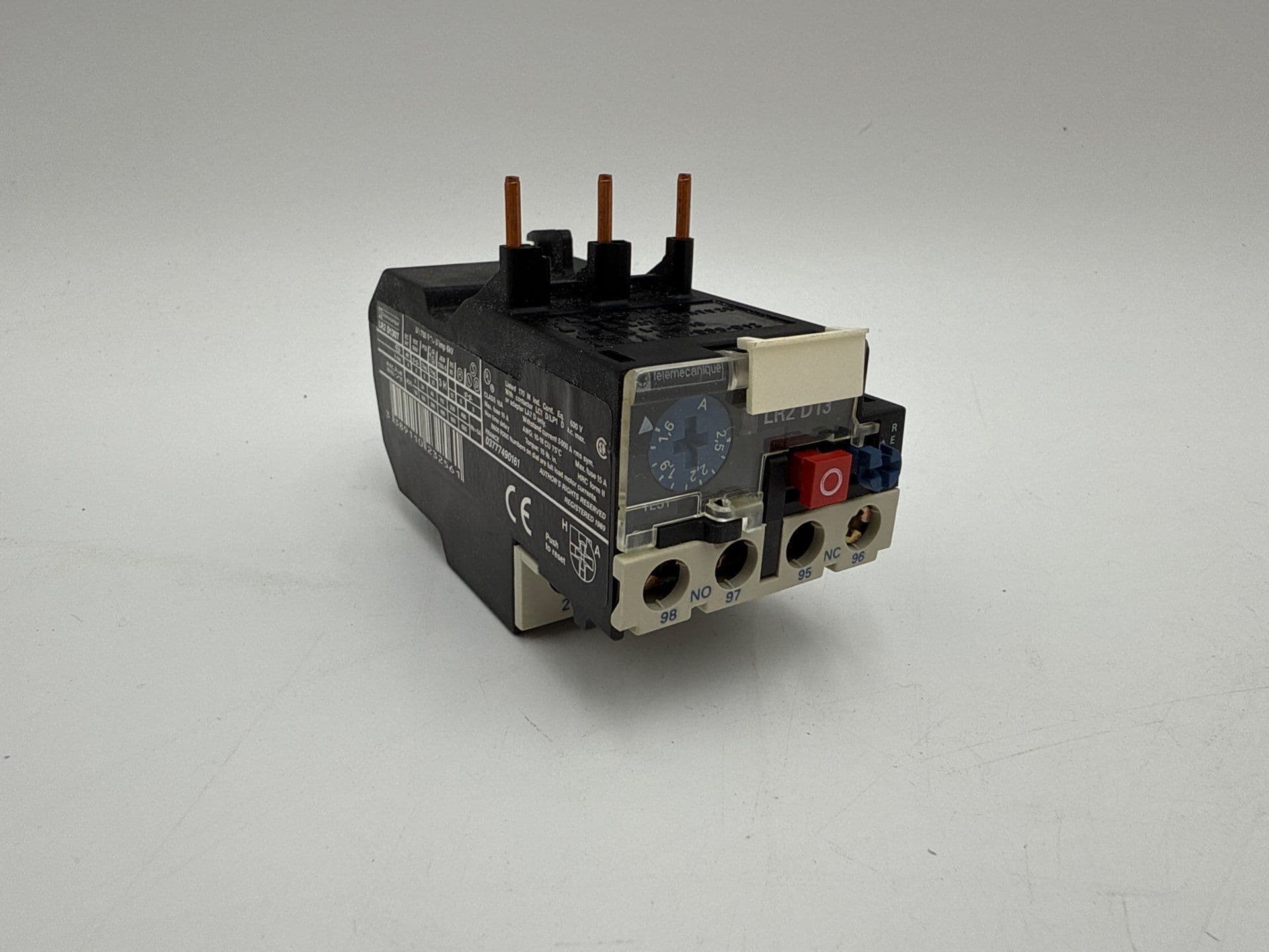 Telemecanique LR2D1307 Thermal Overload Relay 1.6–2.5A 3P Motor Protection – image 1