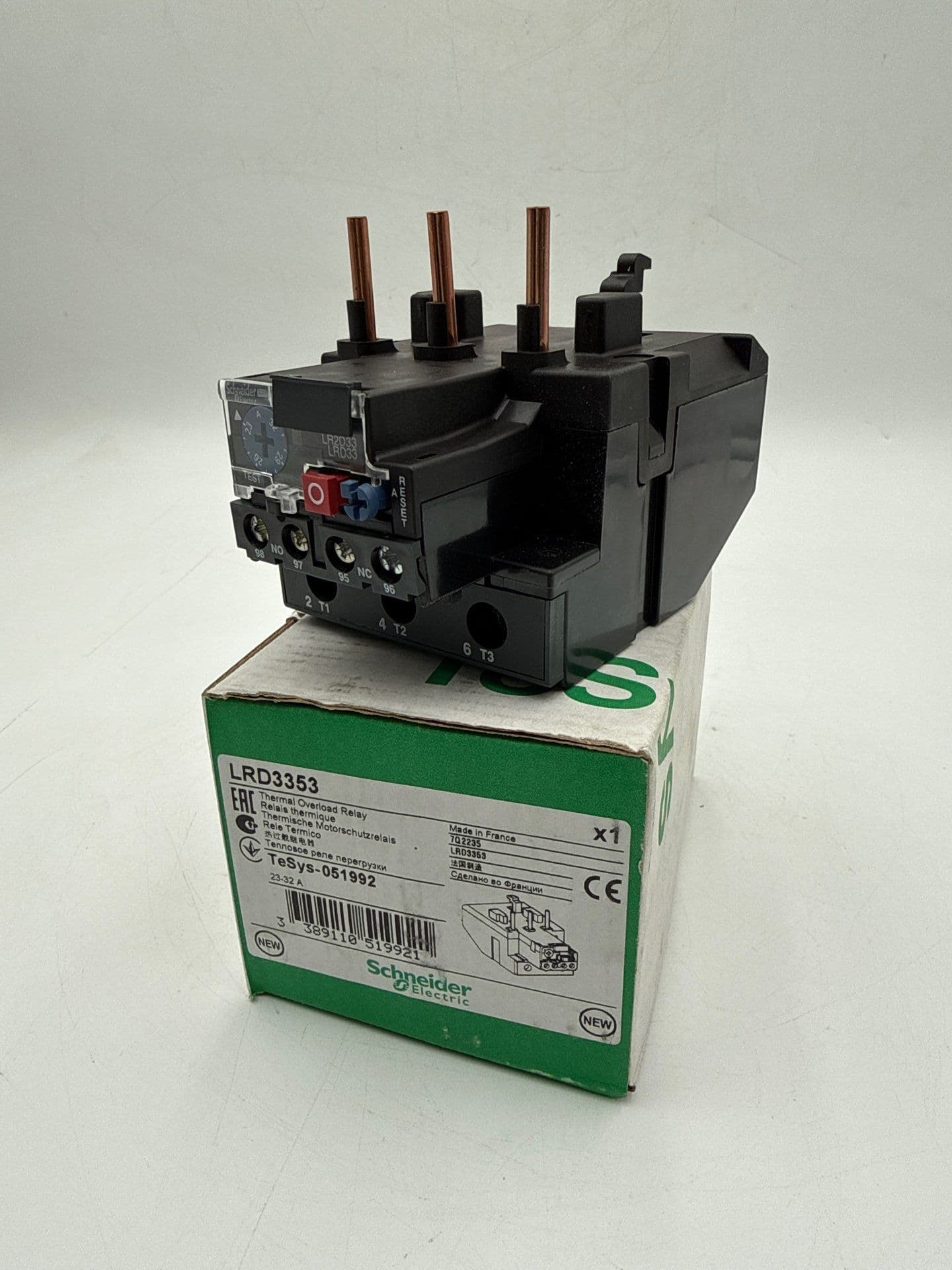 Schneider LRD3353 Thermal Overload Relay 23-32A 3P 600V 23 Amp - 32 Amp TeSys