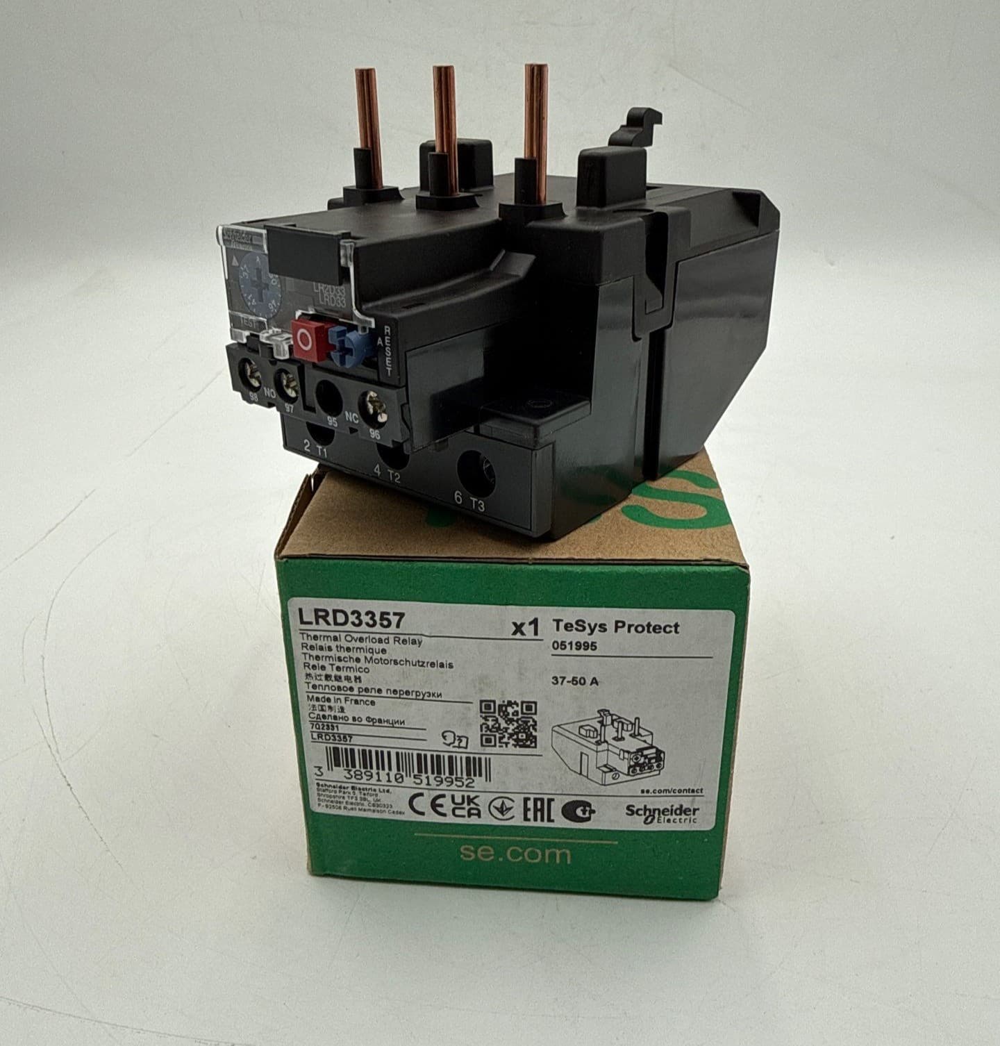 Schneider LRD3357 Thermal Overload Relay 37-50A 3P 600V 37 Amp - 50 Amp TeSys