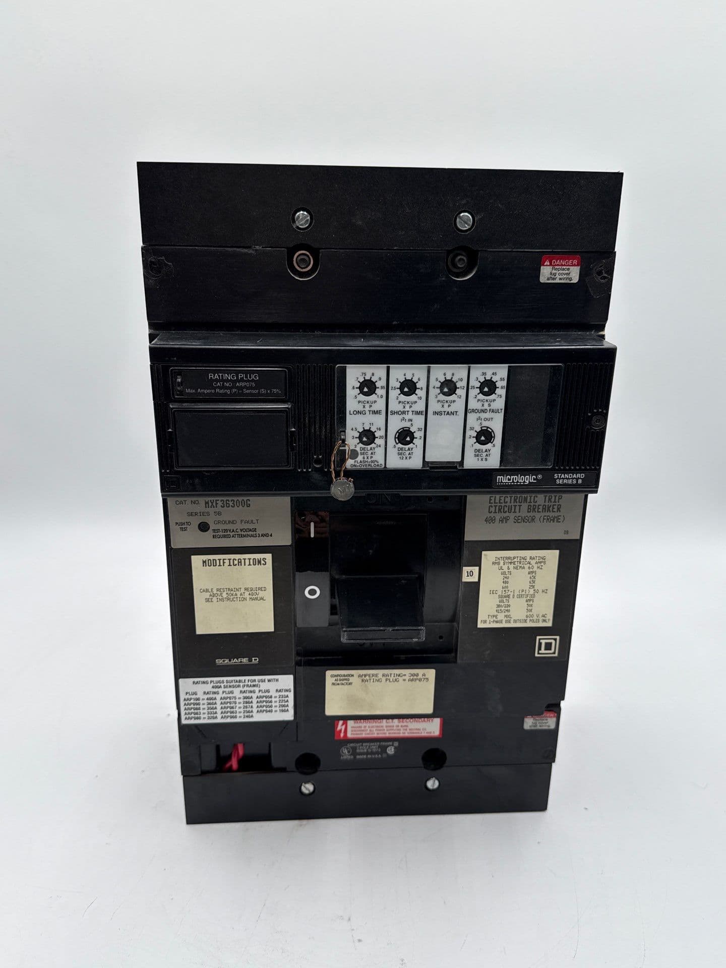 Square D MXF36300G Circuit Breaker 300A 3P 600V MXF 300 Amp Ground Fault LSIG – image 1