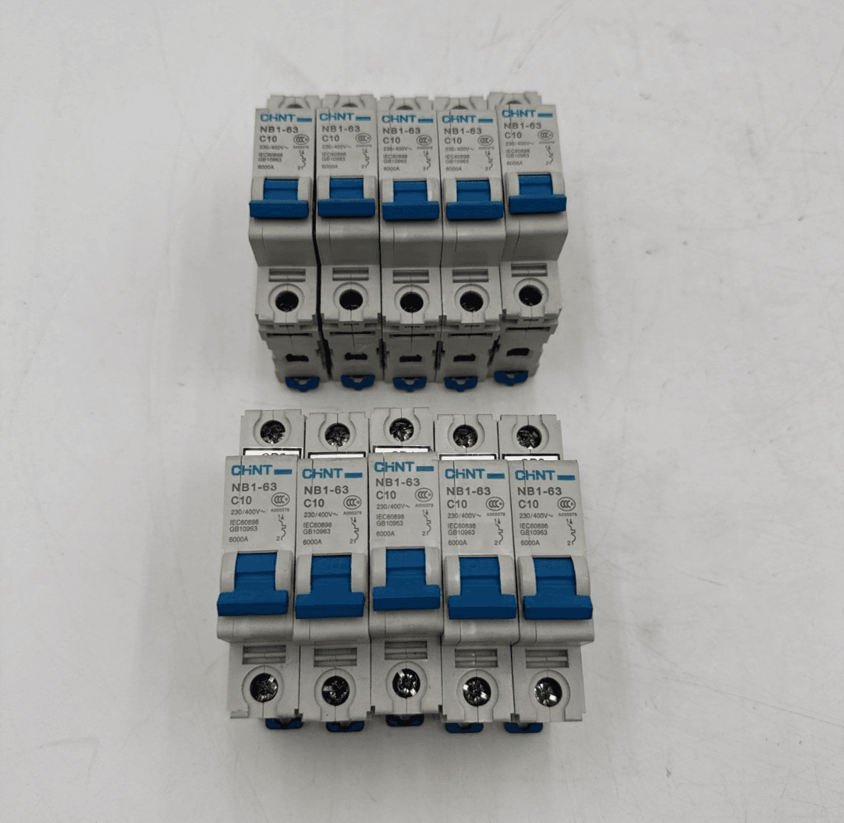 10PC CHINT NB1-63 C10-1P Circuit Breaker 10A 1 Pole 230/480V DIN Rail 10 Amp – image 1