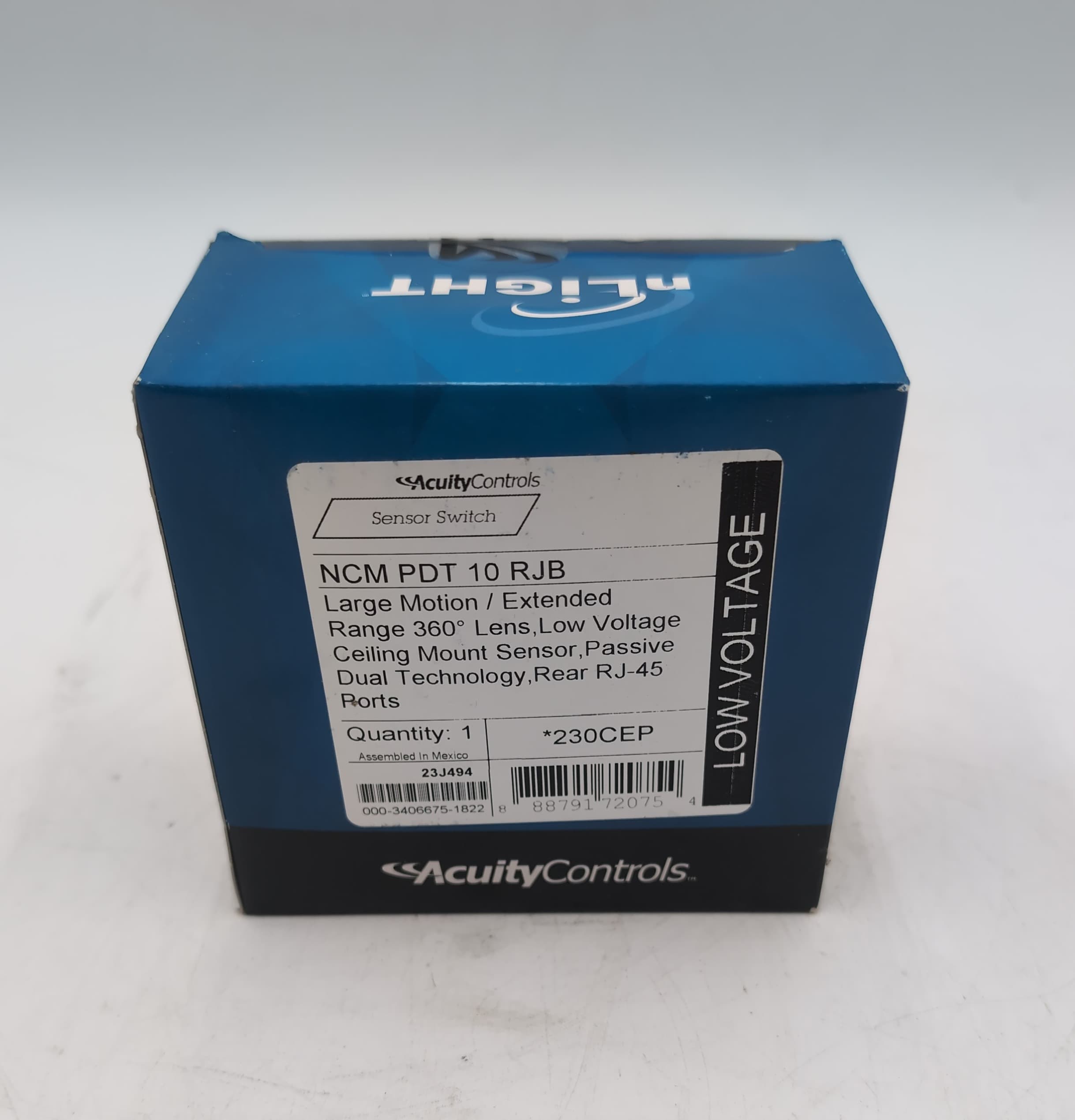 Acuity nLight NCM PDT 10 RJB Ceiling Occupancy Sensor Dual Tech White 230CEP NEW – image 1