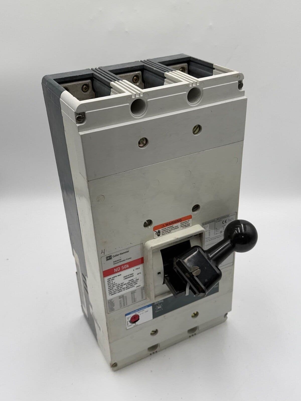Cutler Hammer ND312T33W Circuit Breaker 1200A 3P 600V ND 1200 Amp 50kA – image 1