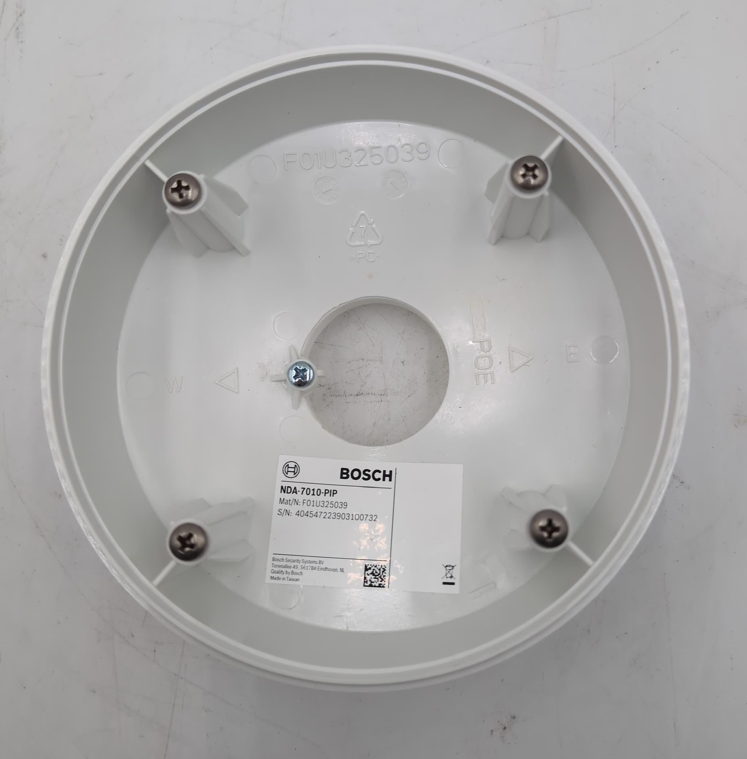 Bosch NDA-7010-PIP Pendant Interface Plate Flexidome 7000 - Unused No Box