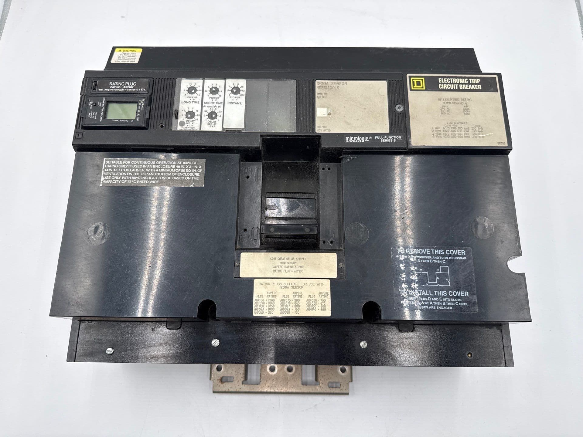 Square D NE361200LS I-Line Circuit Breaker 1200A 3P 600V Electronic Trip ARP067