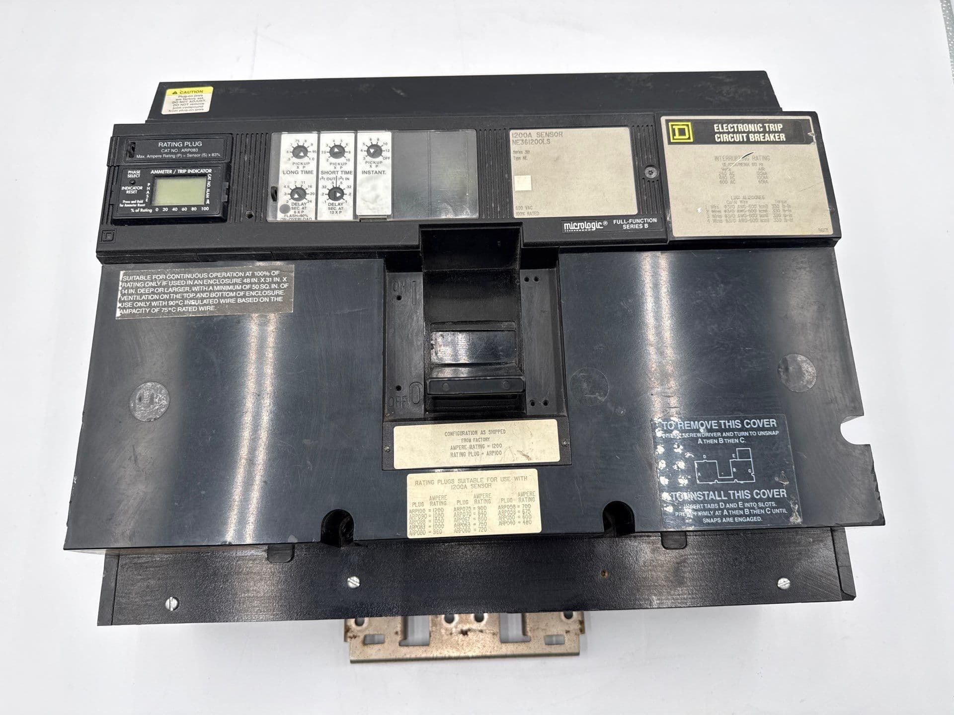 Square D NE361200LS I-Line Circuit Breaker 1200A 3P 600V Electronic Trip ARP083 – image 1