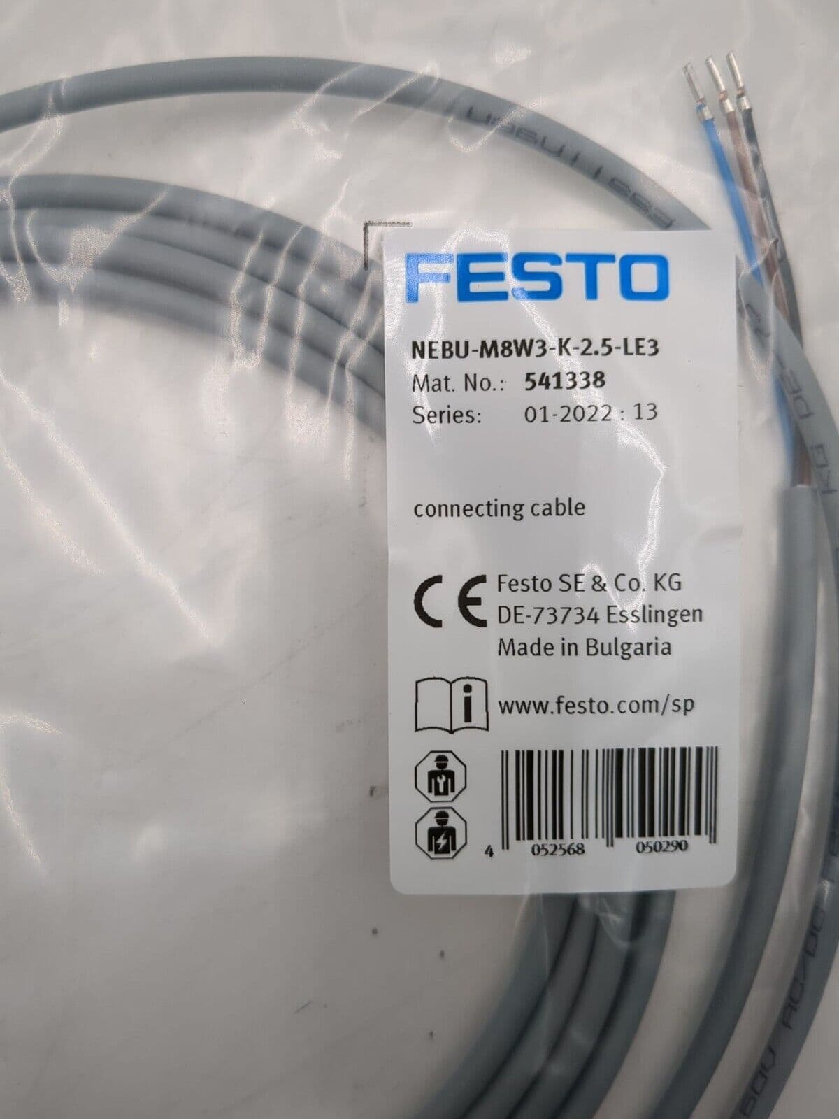Festo NEBU-M8W3-K-2.5-LE3 – image 1