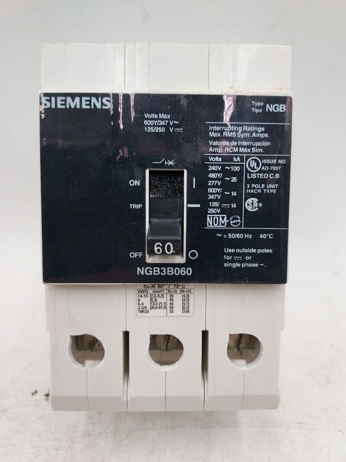 Siemens NGB3B060 – image 1
