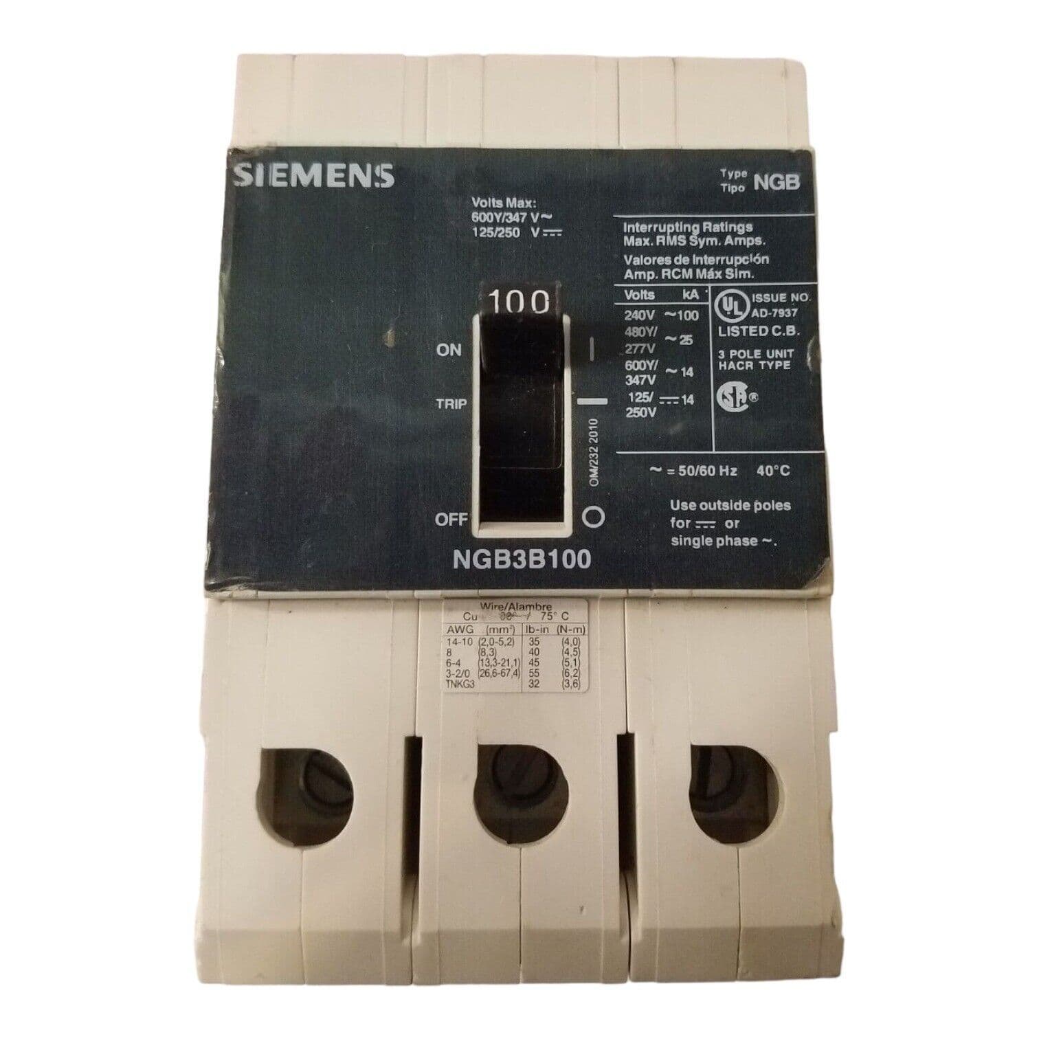 Siemens NGB3B100 – image 1