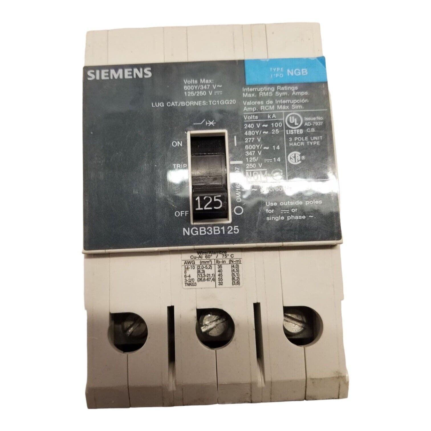 Siemens NGB3B125 – image 1