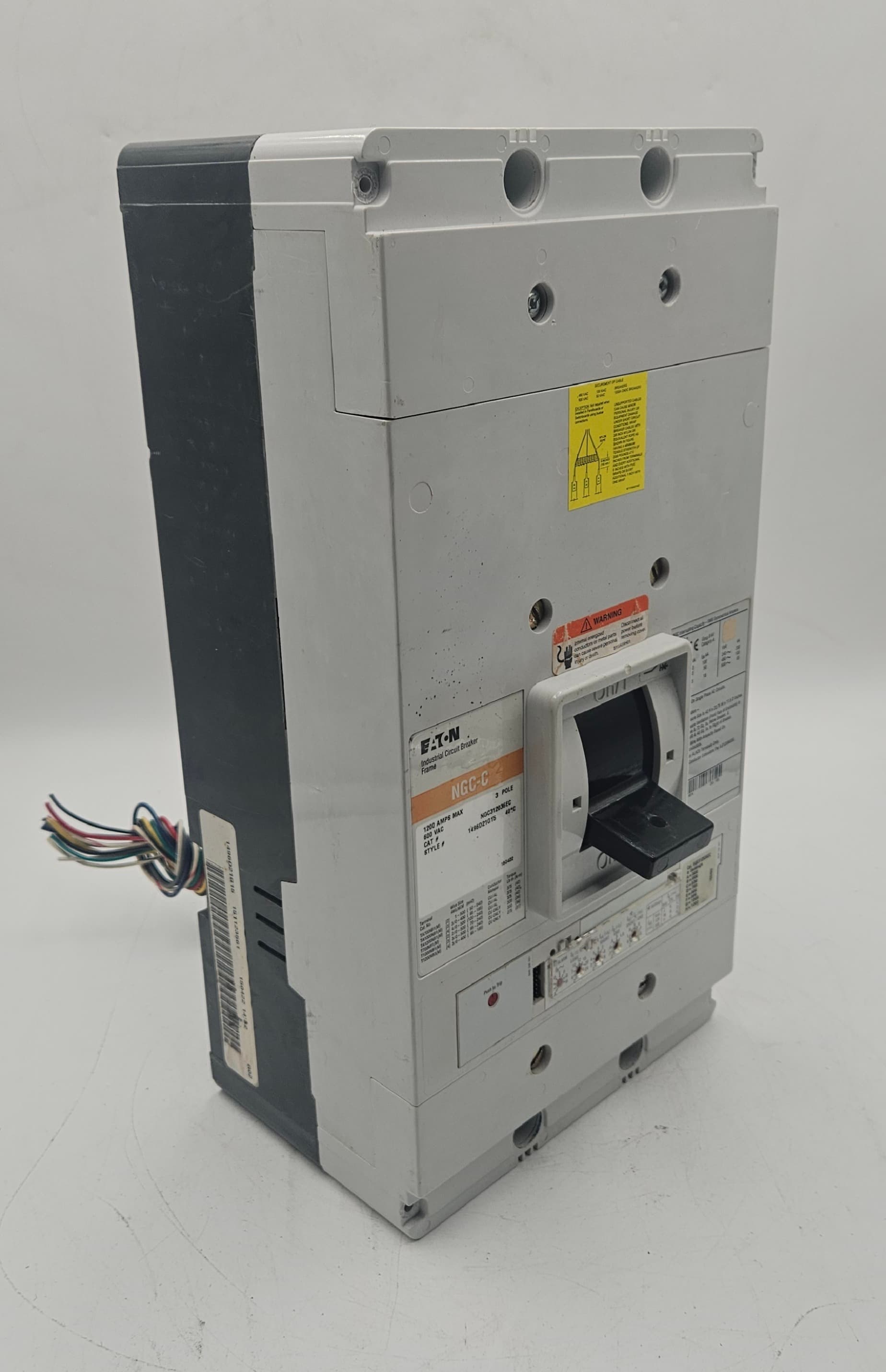 Eaton NGC312036EC 1200A 3P 600V NG-Frame Breaker LSIG Trip Unit Series G USED