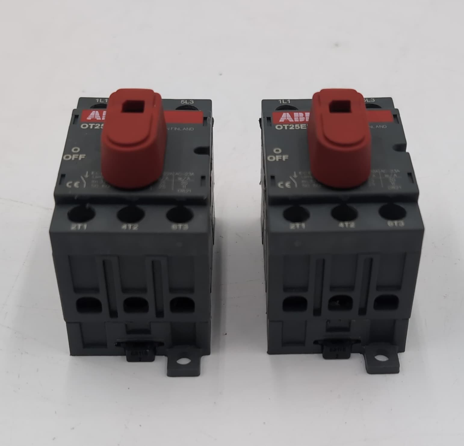 Lot of 2 ABB OT25E3 Switch Disconnects 3-Pole 25A 600V Non-Fusible Used – image 1