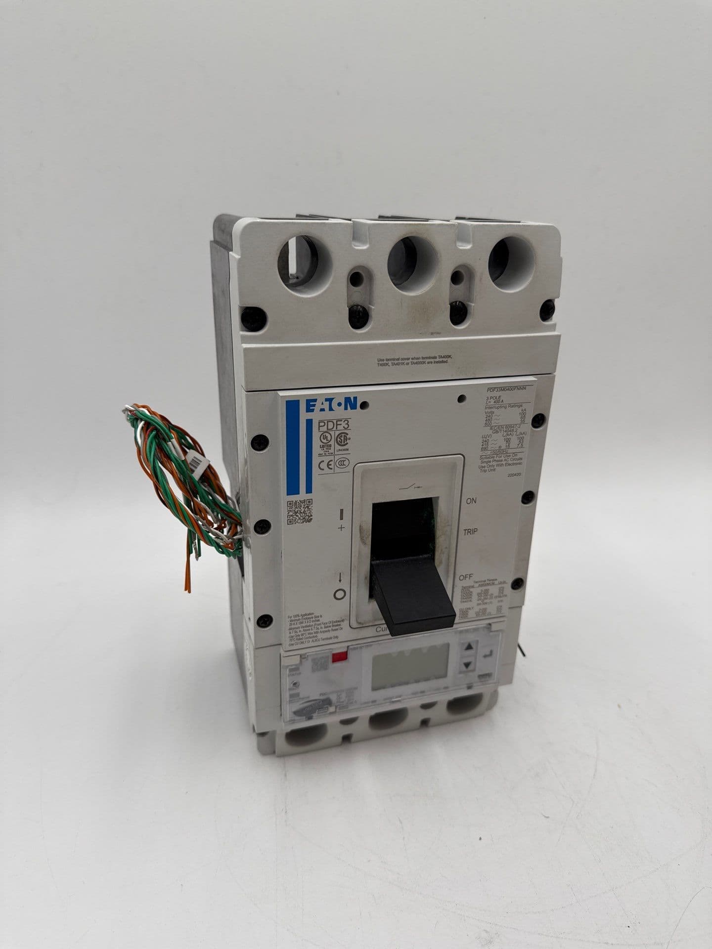 Eaton PDF33M0400FNNN Circuit Breaker 125A 3P 600V PDF3 125 Amp 3 Pole