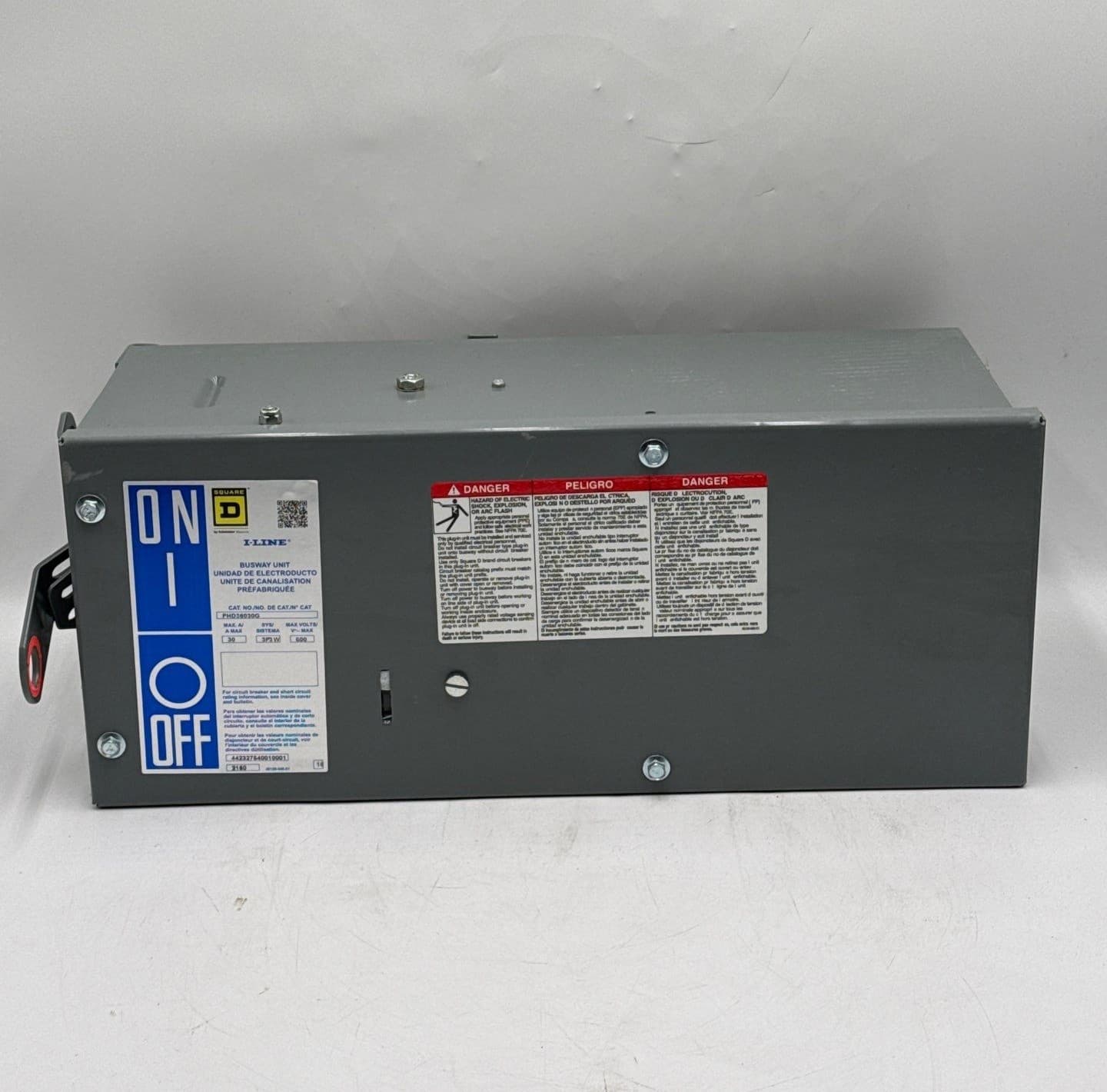 Square D PHD36030G Bus Plug 30A 3PH 3W 600V I-Line Busway Switch 30 Amp – image 1