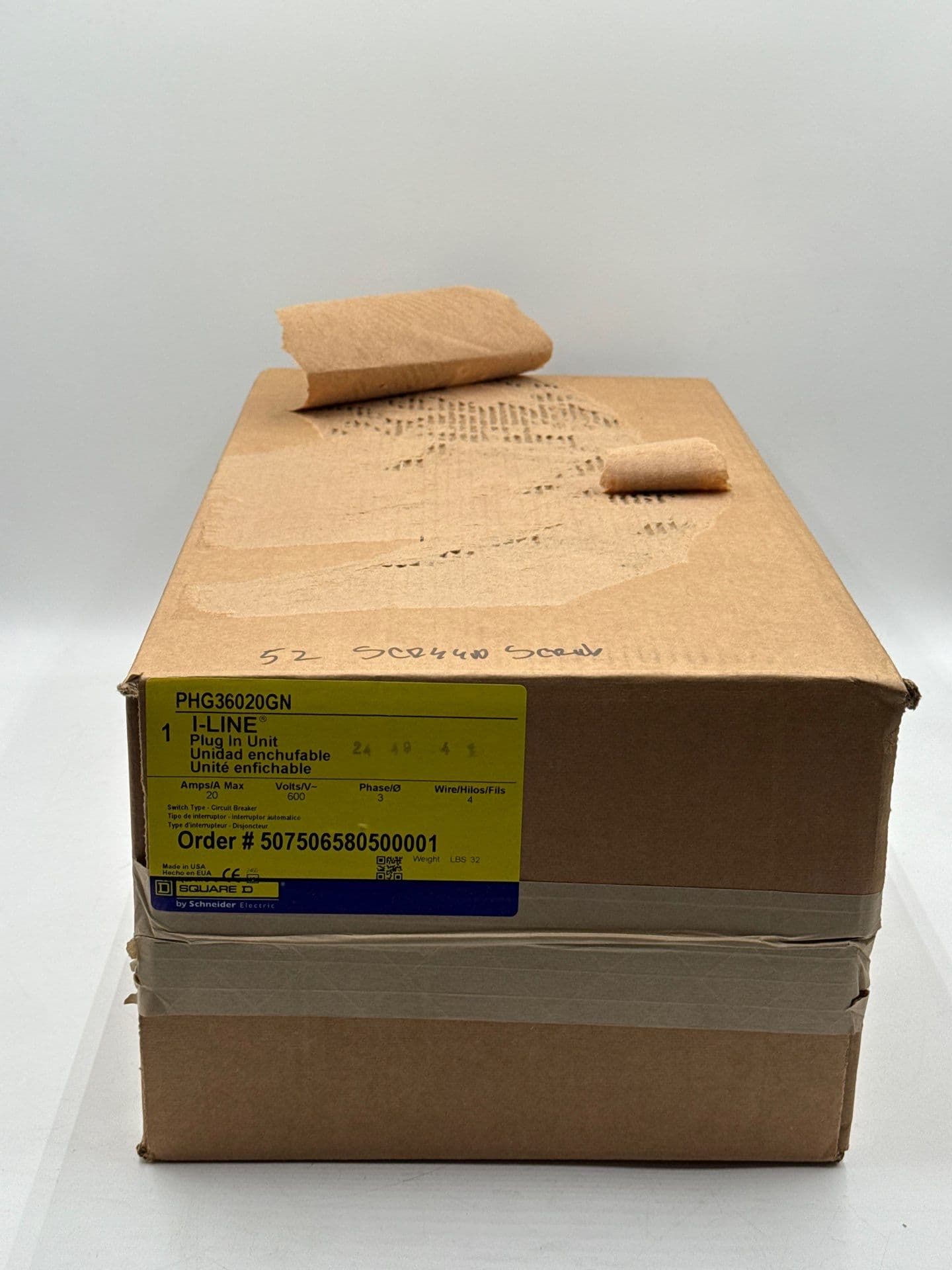 Square D PHG36020GN Busplug 20A 600V 3PH I-Line Busway Plug In Unit H-Frame