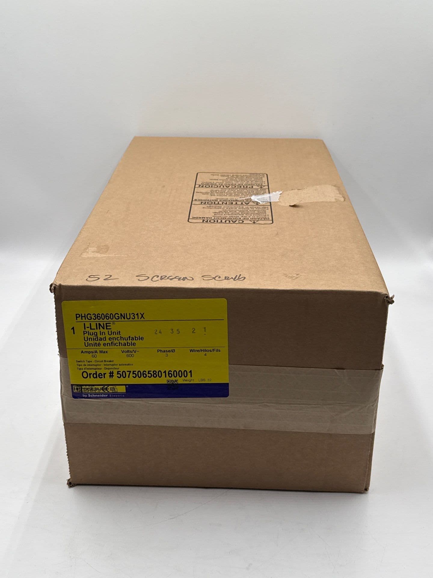 Square D PHG36060GNU31X Busplug 60A 600V 3PH I-Line Busway Plug In Unit H-Frame – image 1