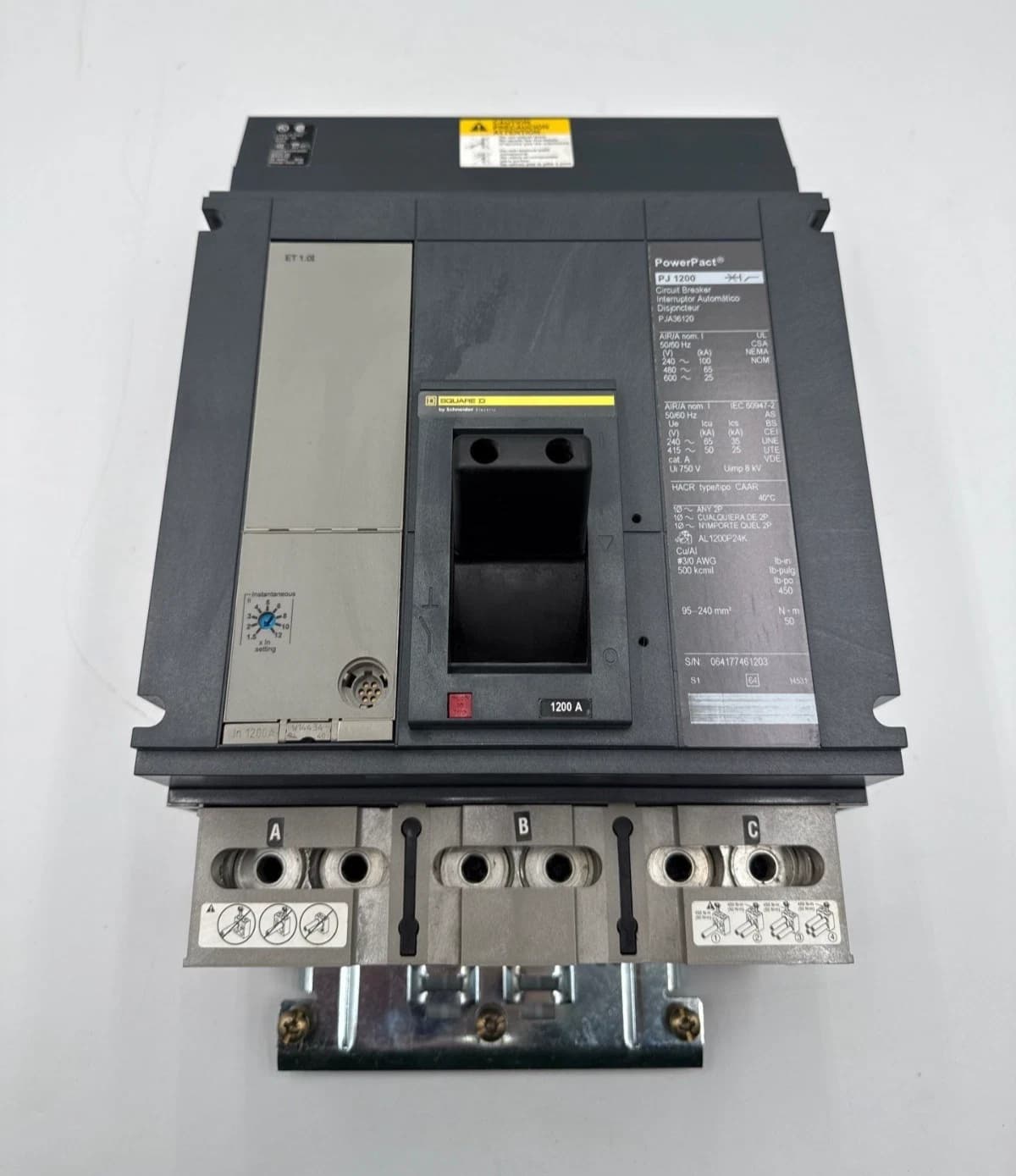 Sq D PJA36120 I‑Line Circuit Breaker 1200A 3P 600V PJA 1200 Amp PowerPact New