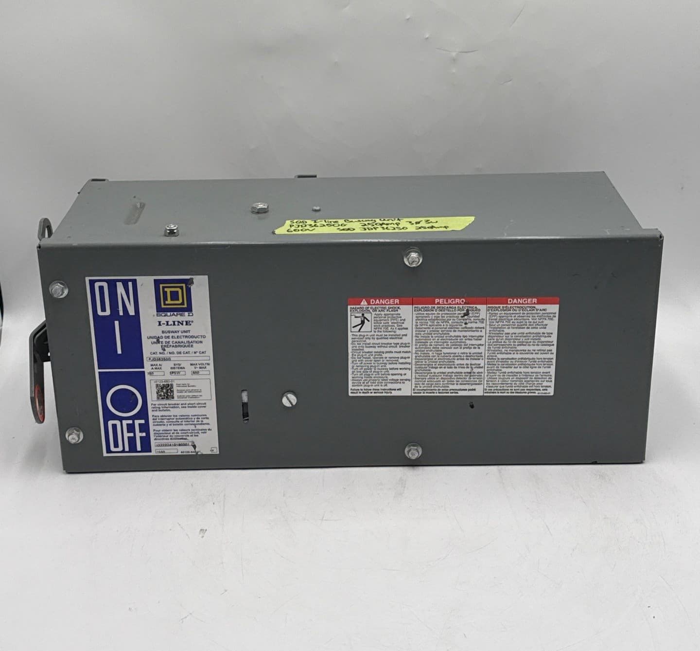 Square D PJD36250G Bus Plug 250A 3PH 3W 600V I-Line Busway Switch 250 Amp