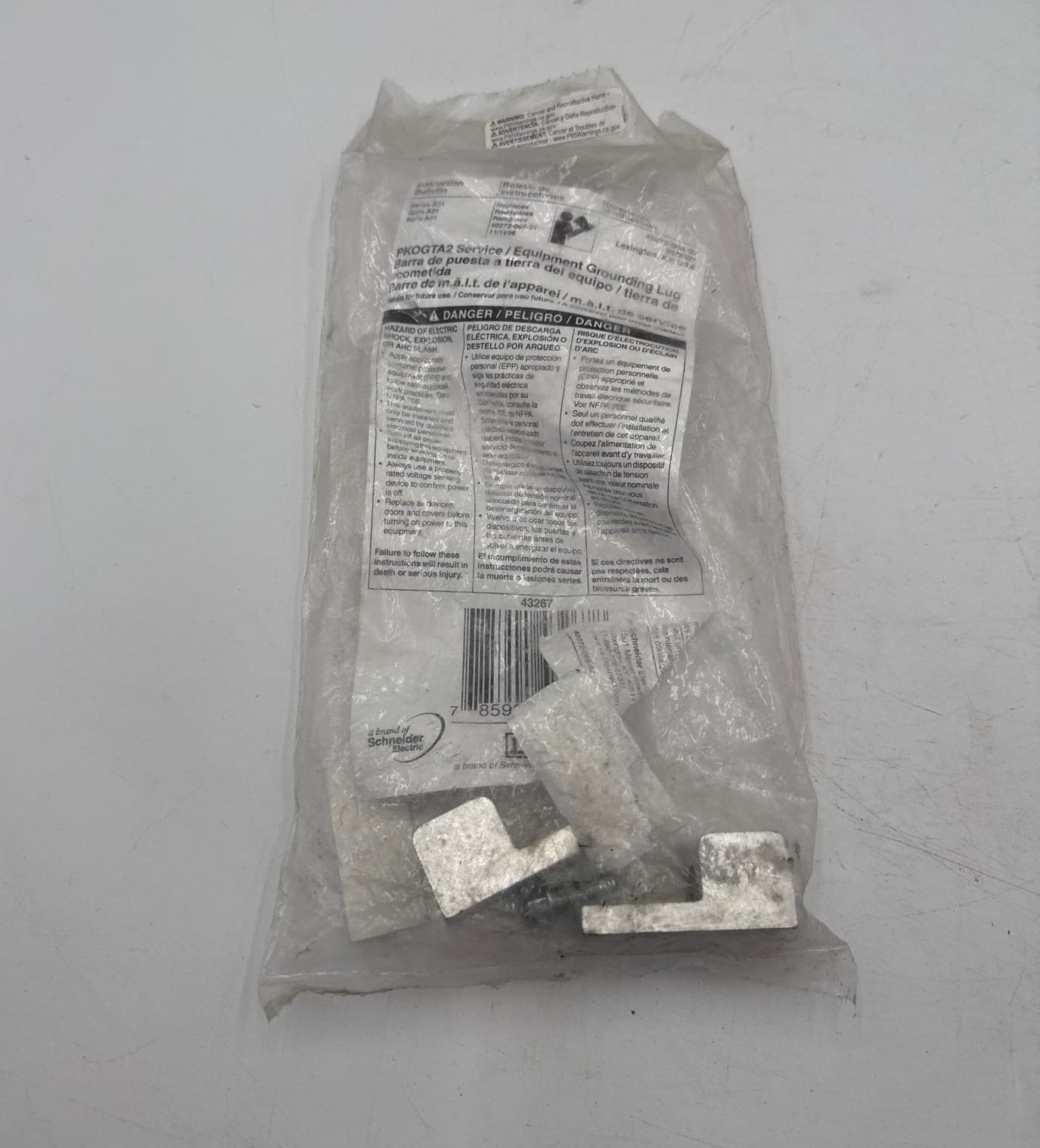 Square D PKOGTA2 Equipment Grounding Lug 100/200Amps 240/600VAC – image 1