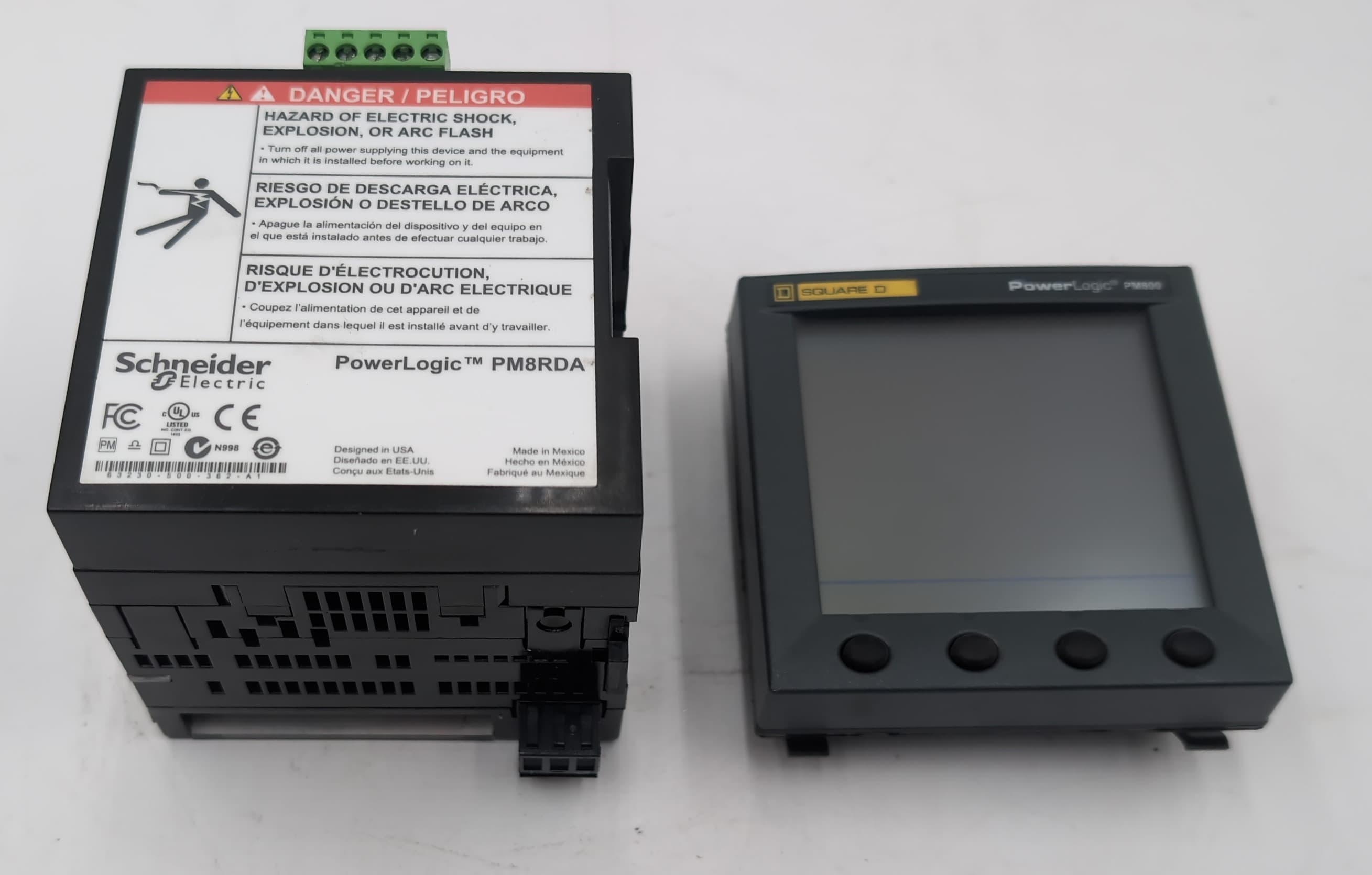 Schneider Electric PowerLogic PM850U Kit PM8RDA Adapter & 63230-500-120 Display