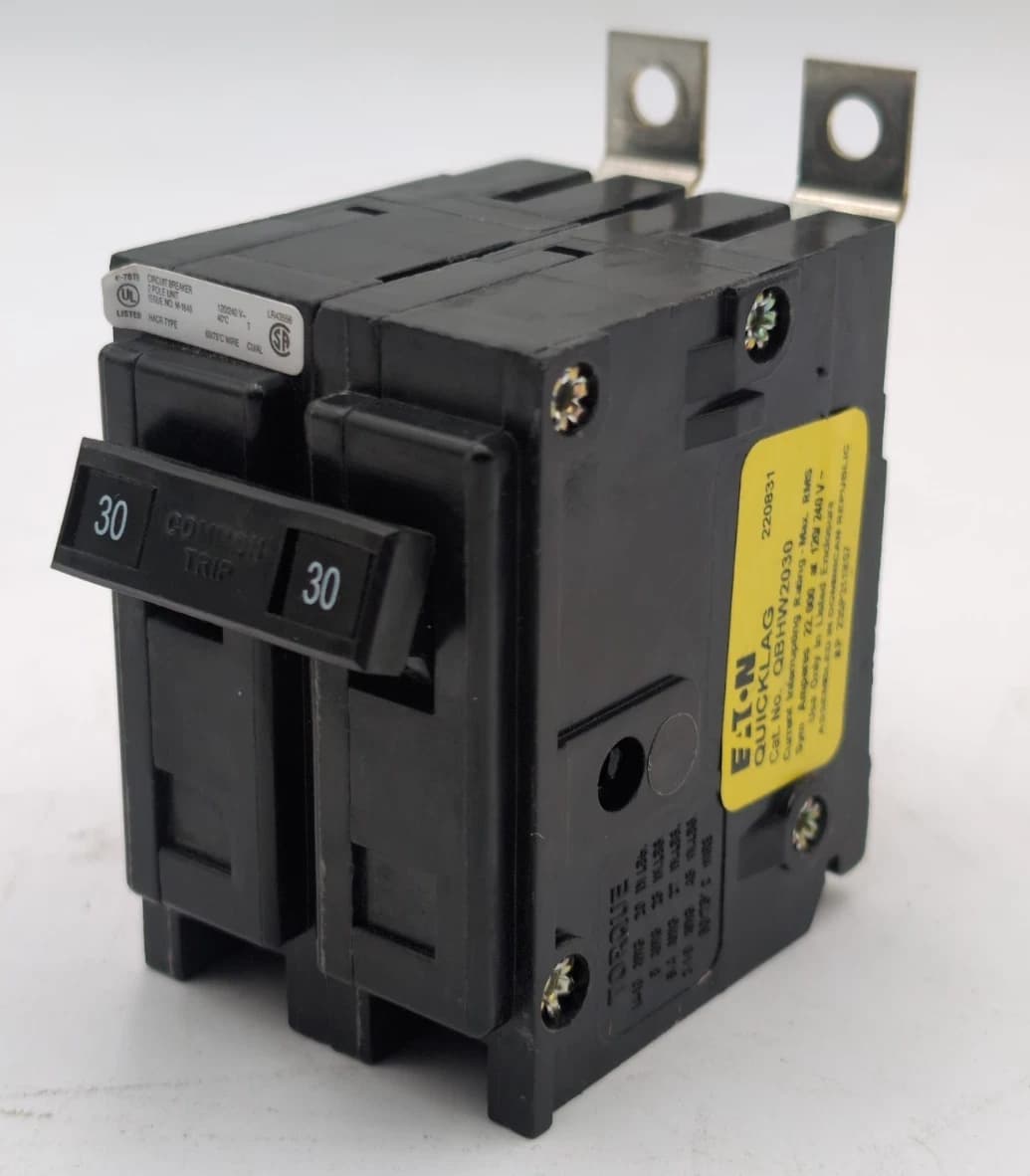 Eaton QBHW2030 Circuit Breaker 30A 2P 240V 1PH 30 Amp 240 Volt Bolt On USED – image 1