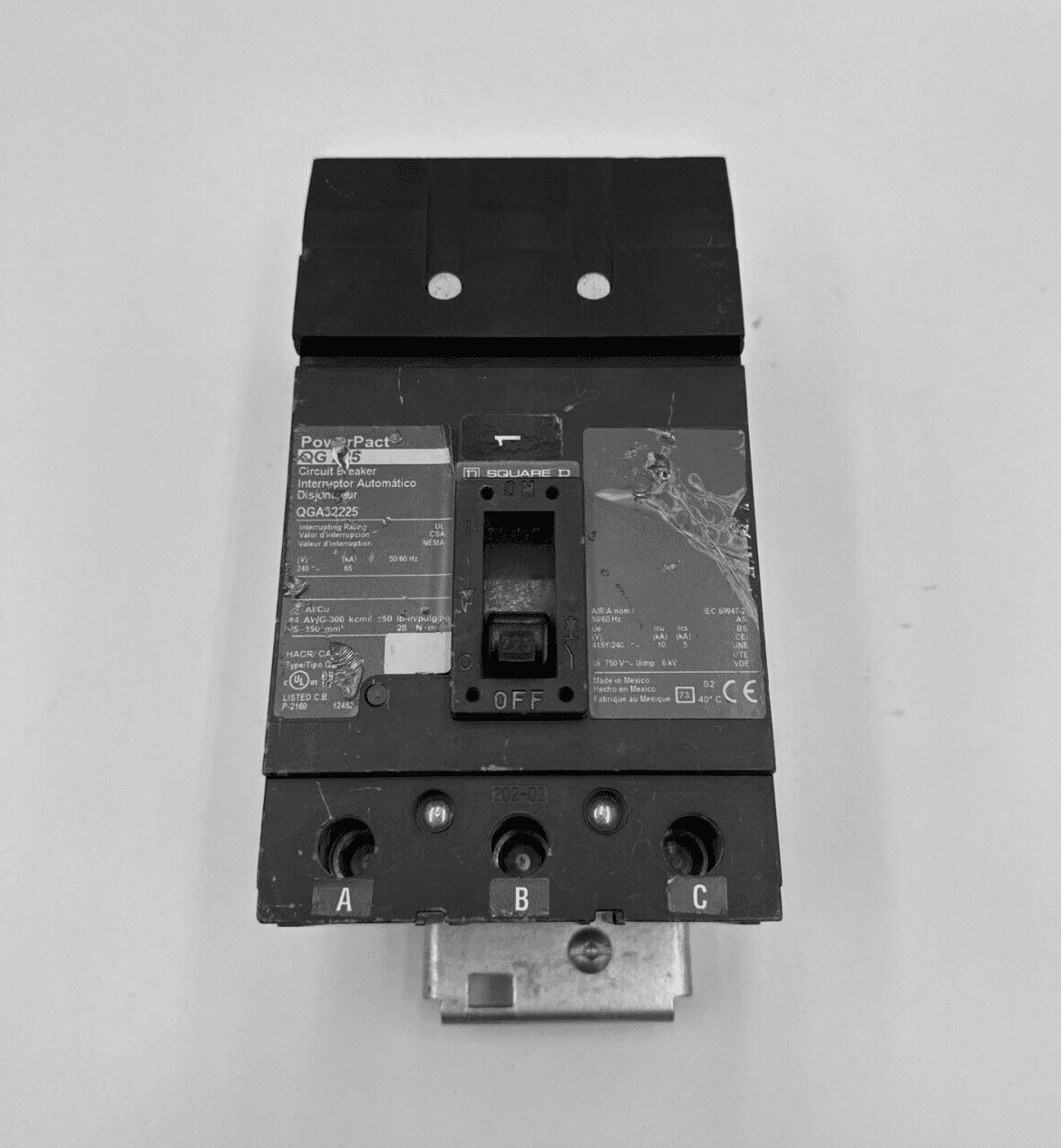 Square D QGA32225 I-Line Circuit Breaker 225A 240V 3P QGA 225 Amp 3 Pole – image 1