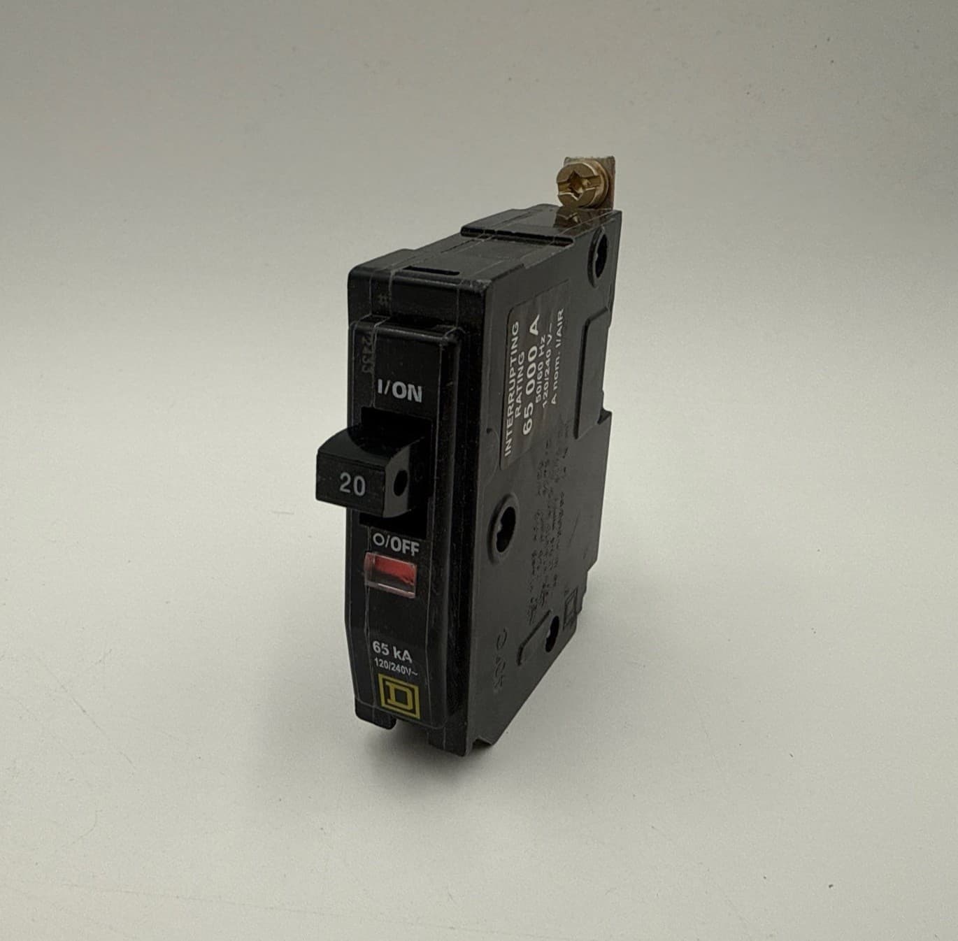 Square D QHB120 Circuit Breaker 20A 1P 120/240V 65kA Bolt On 20 Amp 1 Pole QOB – image 1