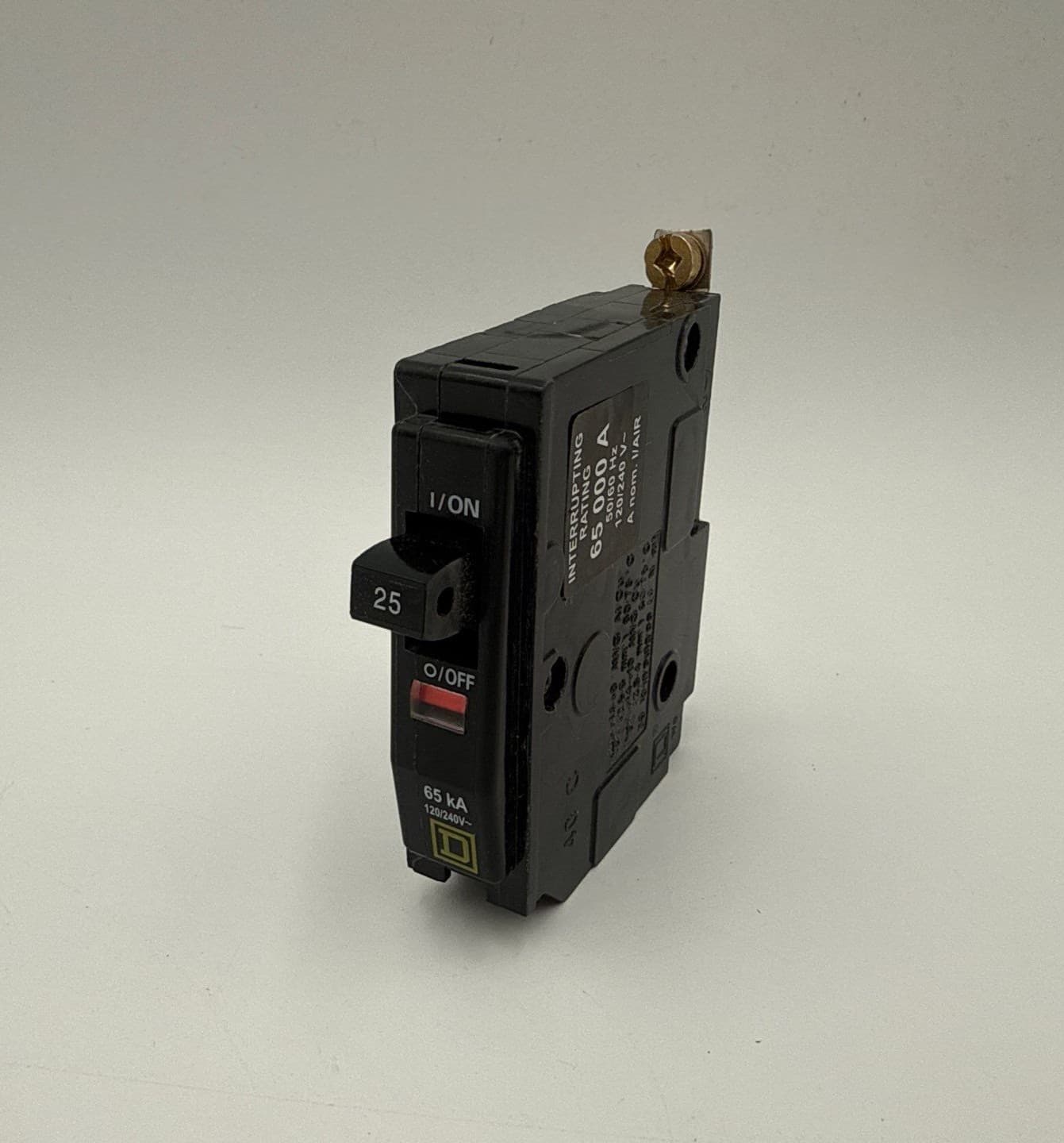 Square D QHB125 Circuit Brekaer 25A 1P 120/240V 65kA Bolt On 25 Amp 1 Pole QOB – image 1