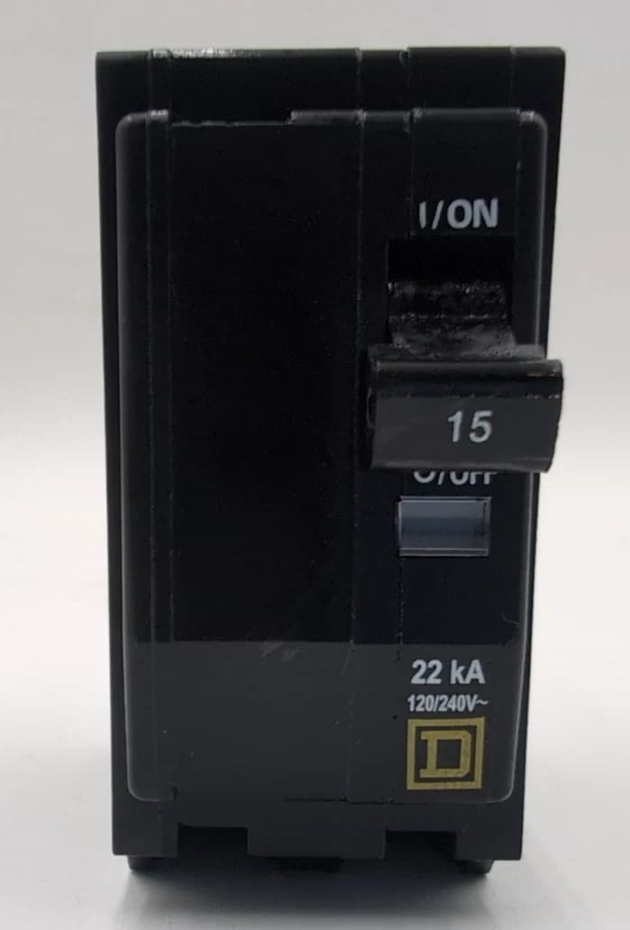 Square D QOB215VH 15A 120/240V 2P 22kA Bolt on QOB 15 Amp 2 Pole NEW – image 1
