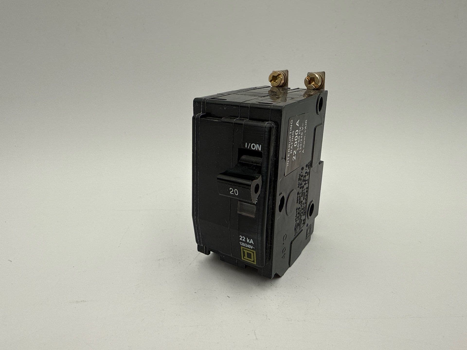 Square D QOB220VH Circuit Breaker 20A 2P 120/240V 22kA 20 Amp 1 Pole – image 1