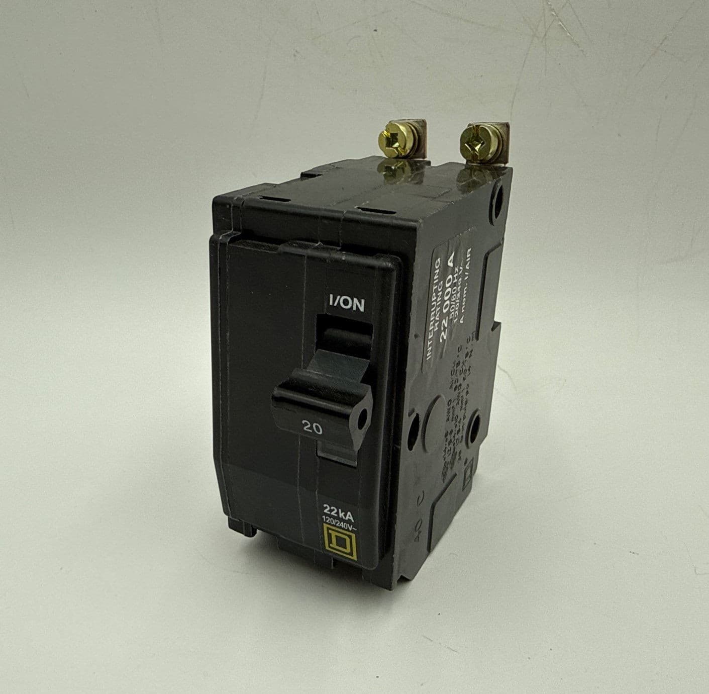 Square D QOB220VH Circuit Breaker 20A 2P 120/240V 22kA 20 Amp 2 Pole – image 1