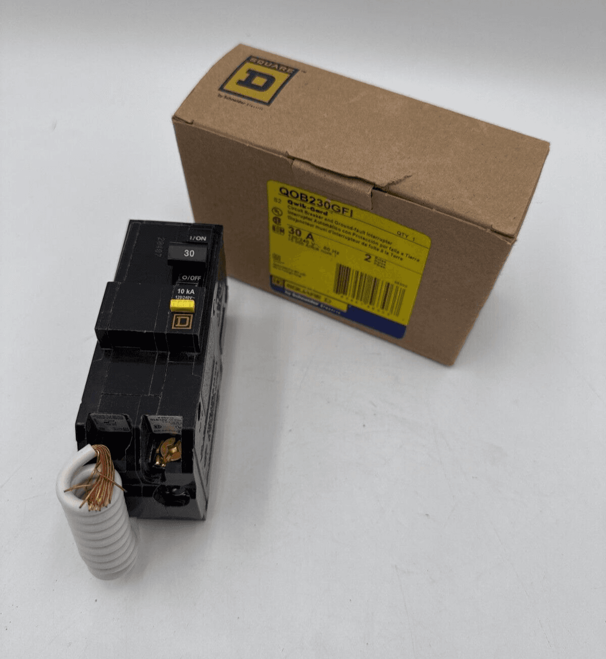 Square D QOB230GFI Circuit Breaker 30A 2P 240V QOB 30 Amp 2 Pole Ground Fault – image 1