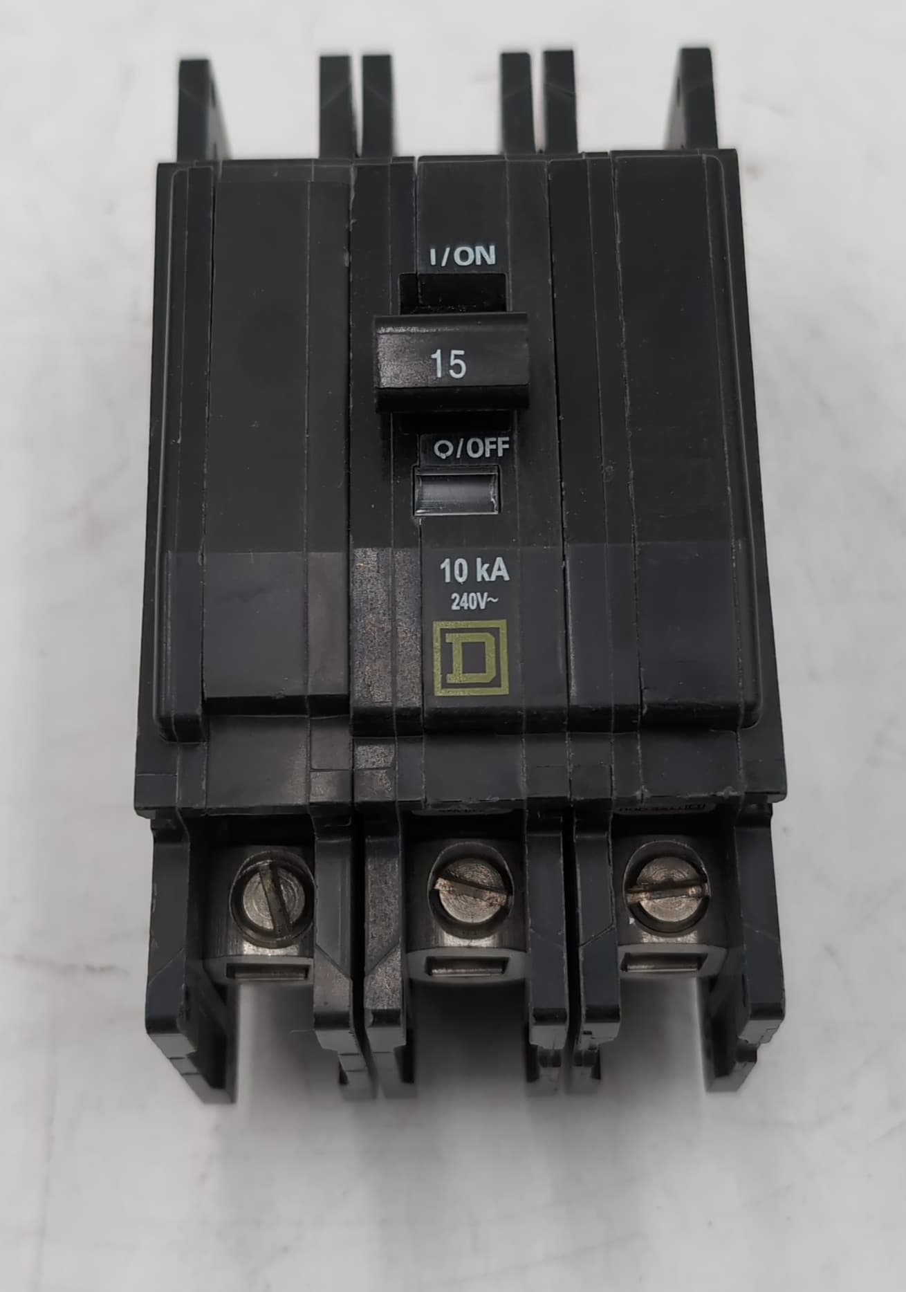 Square D QOU315 Miniature Circuit Breaker 15 Amp 3-Pole 240V Unit Mount NEW