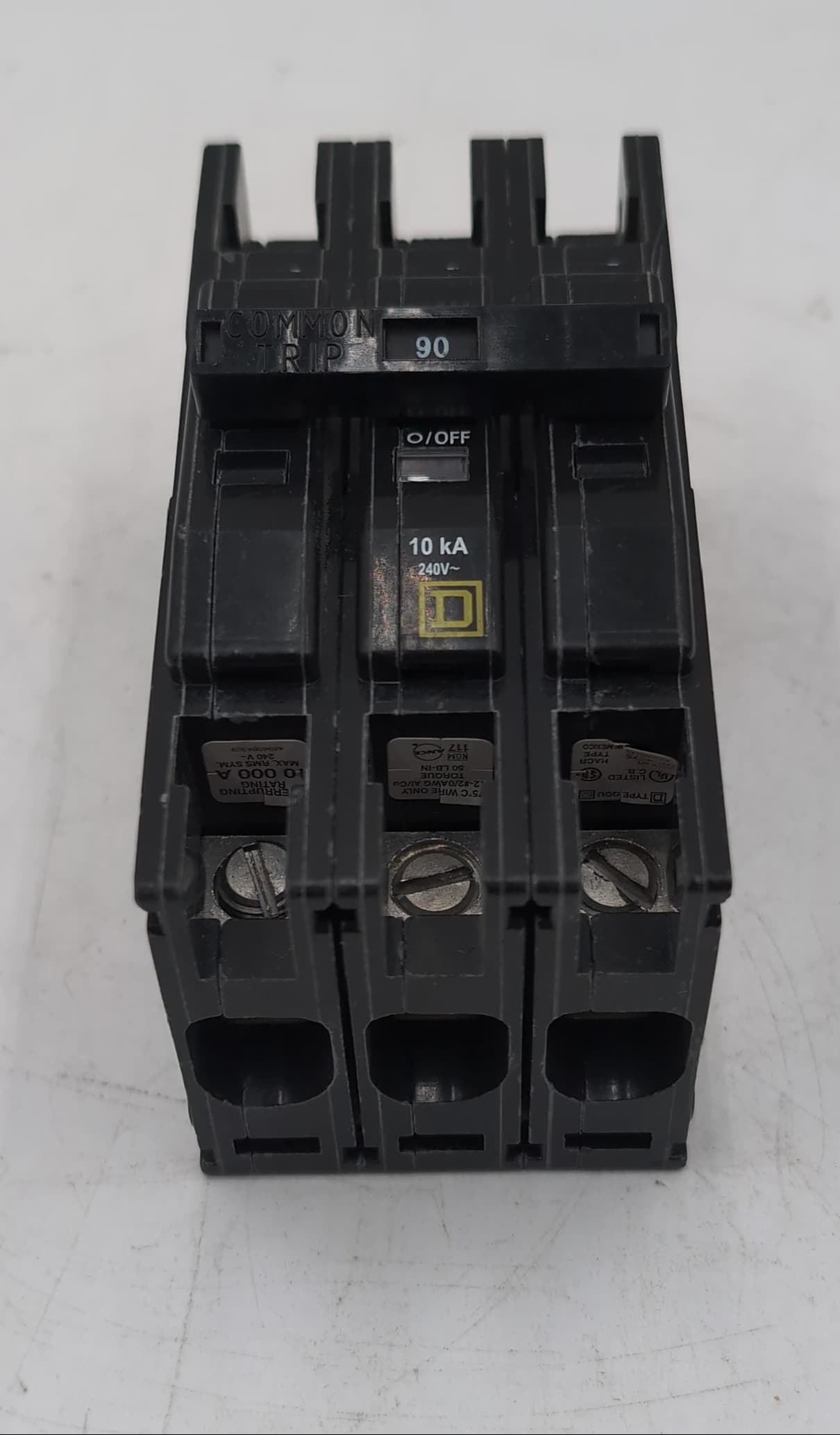 Square D QOU390 90A 240V 3P Circuit Breaker 90 Amp 240 Volt 3 Pole NEW