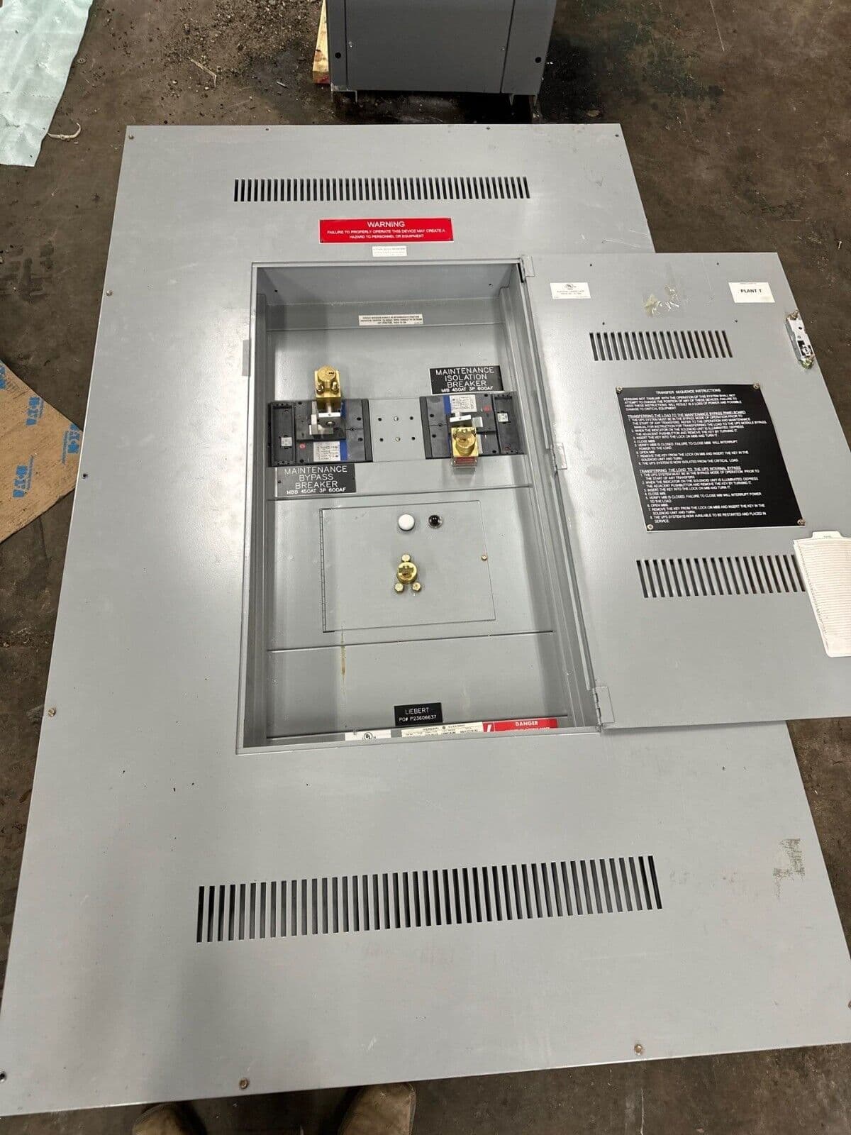 GE SCP Plus Panelboard 600A 480Y/277V 3PH 4W Indoor Encl SGHA36AT0600 P490 – image 1