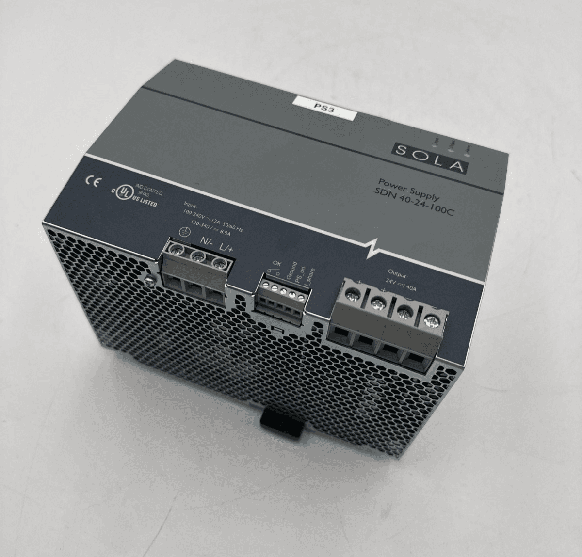 Emerson SOLA Hevi Duty SDN 40-24-100C Power Supply In 100-240V 12A Out 24VDC 40A – image 1