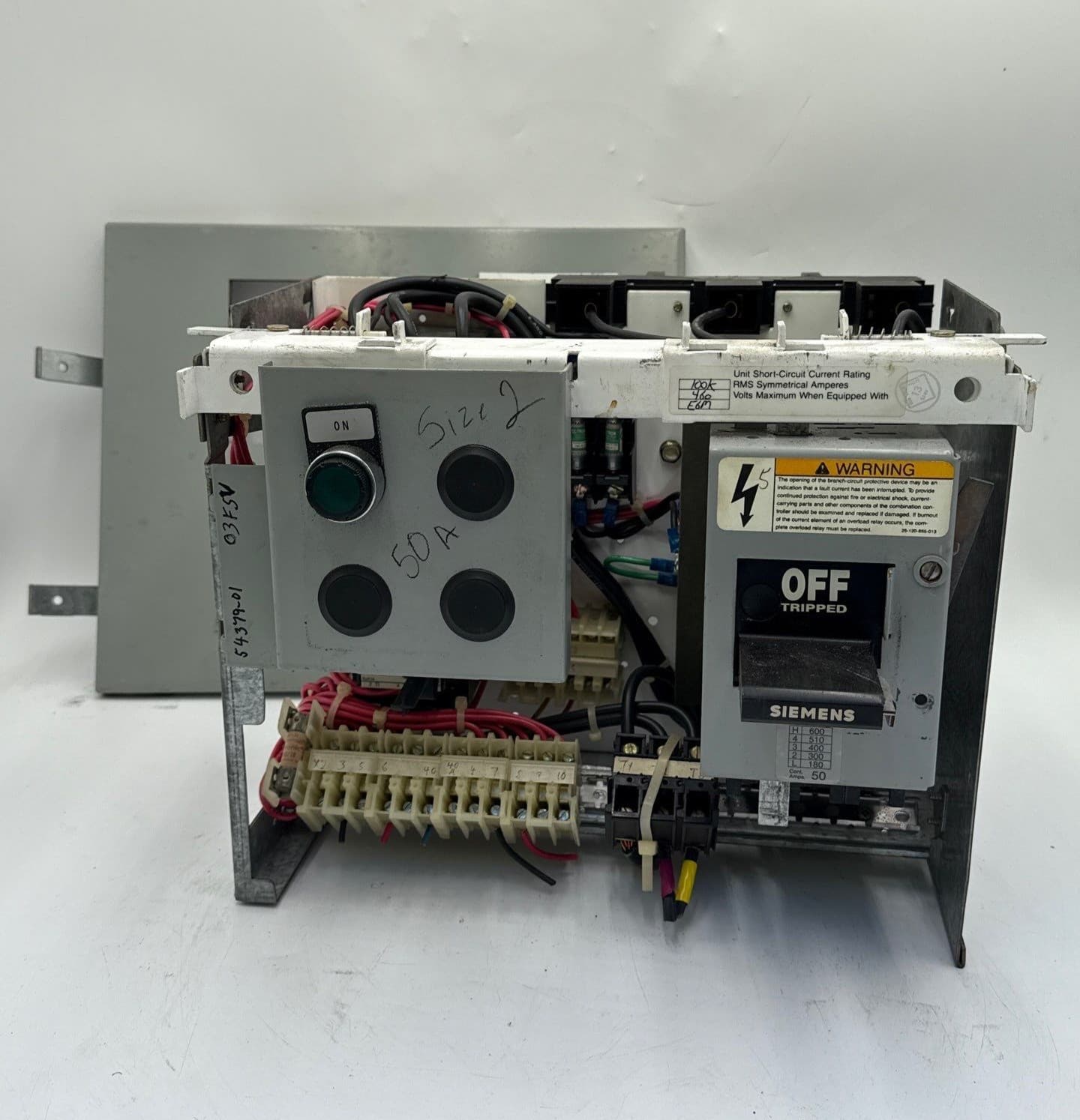 Siemens Model 90 12" 50A Combo MCC Bucket Size 2 3TF46 Starter ED63A050 – image 1