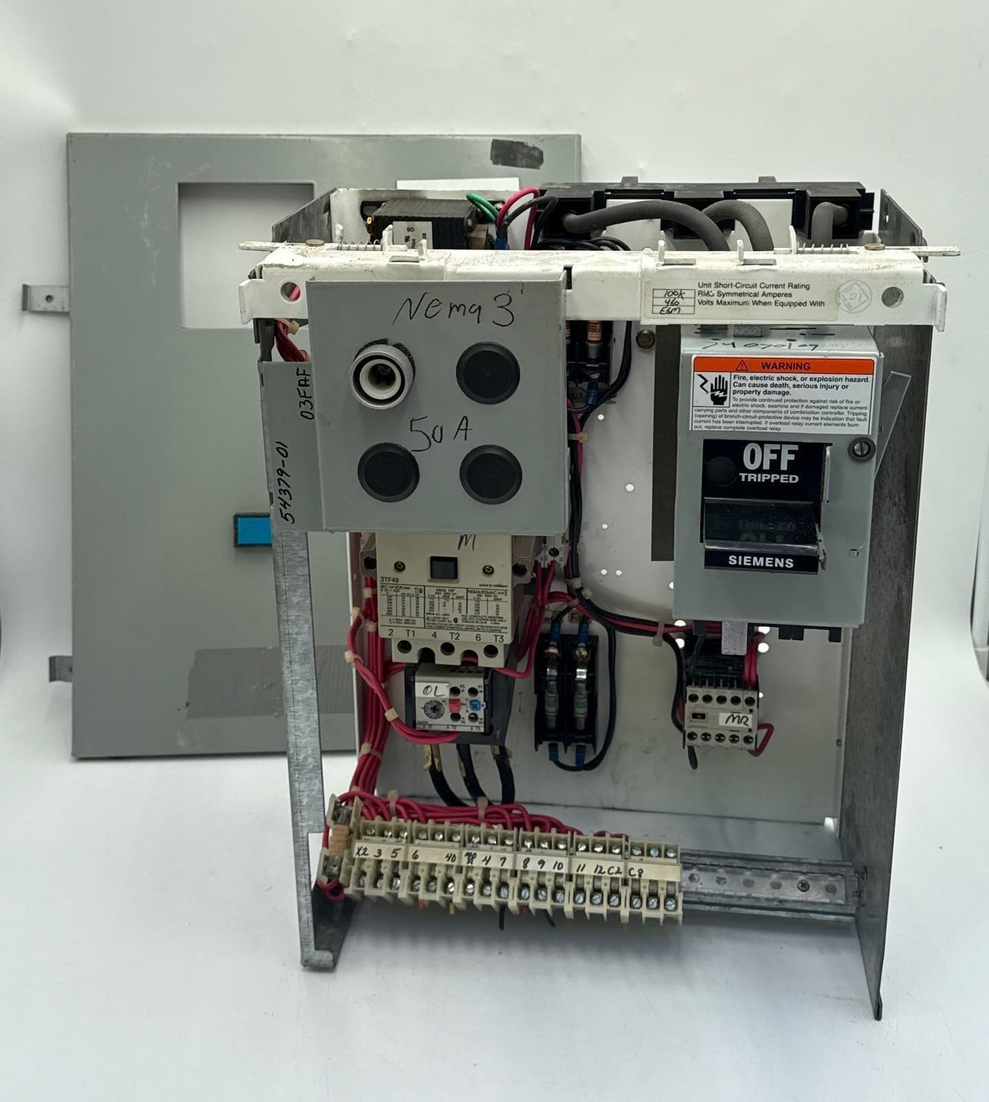 Siemens Model 90 18" 50A Combo MCC Bucket Size 3 3TF48 Starter ED63A050 – image 1