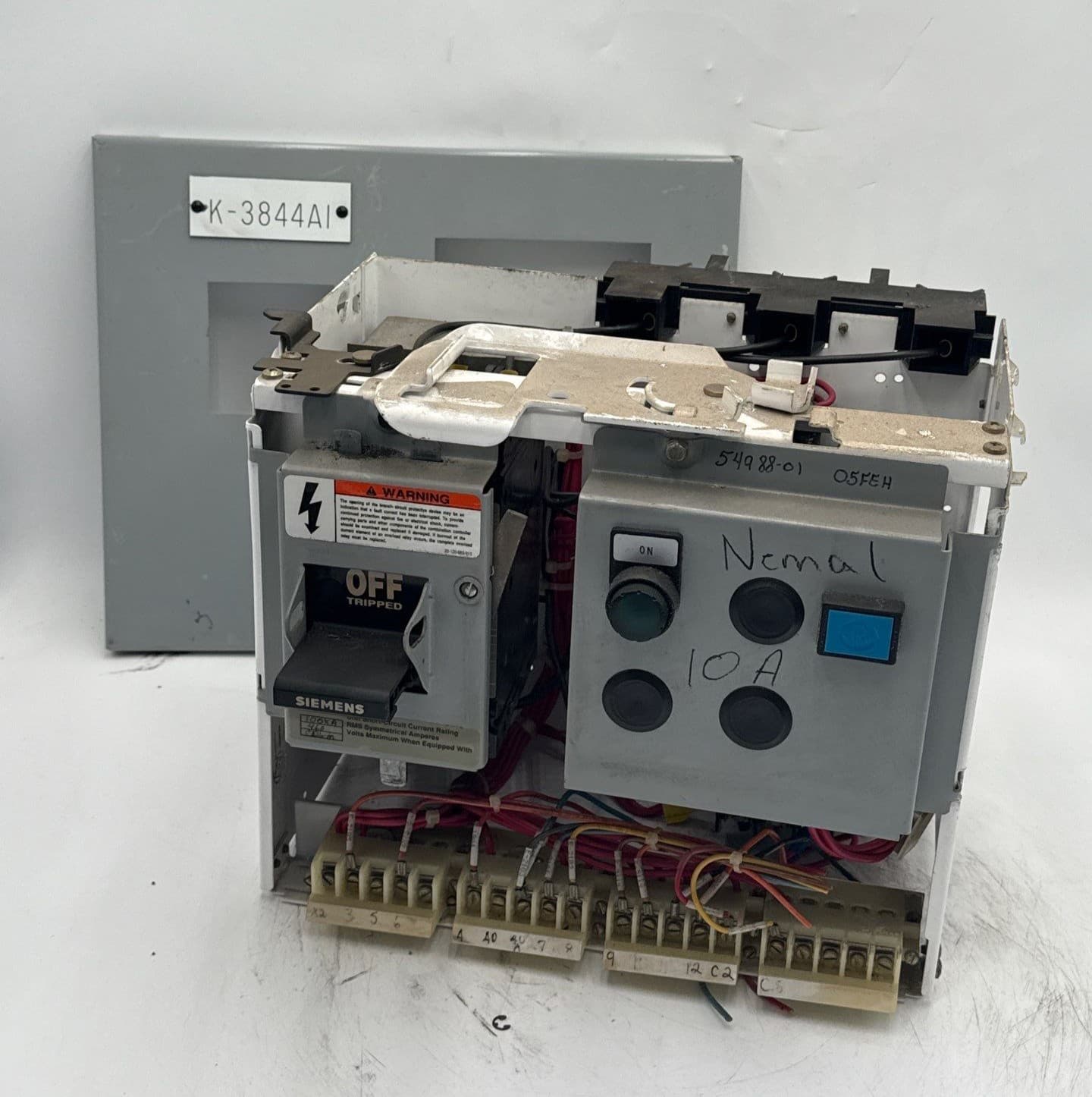 Siemens Model 95 12" 10A Combo MCC Bucket Size 1 Starter 3TB44 ED63A010 – image 1