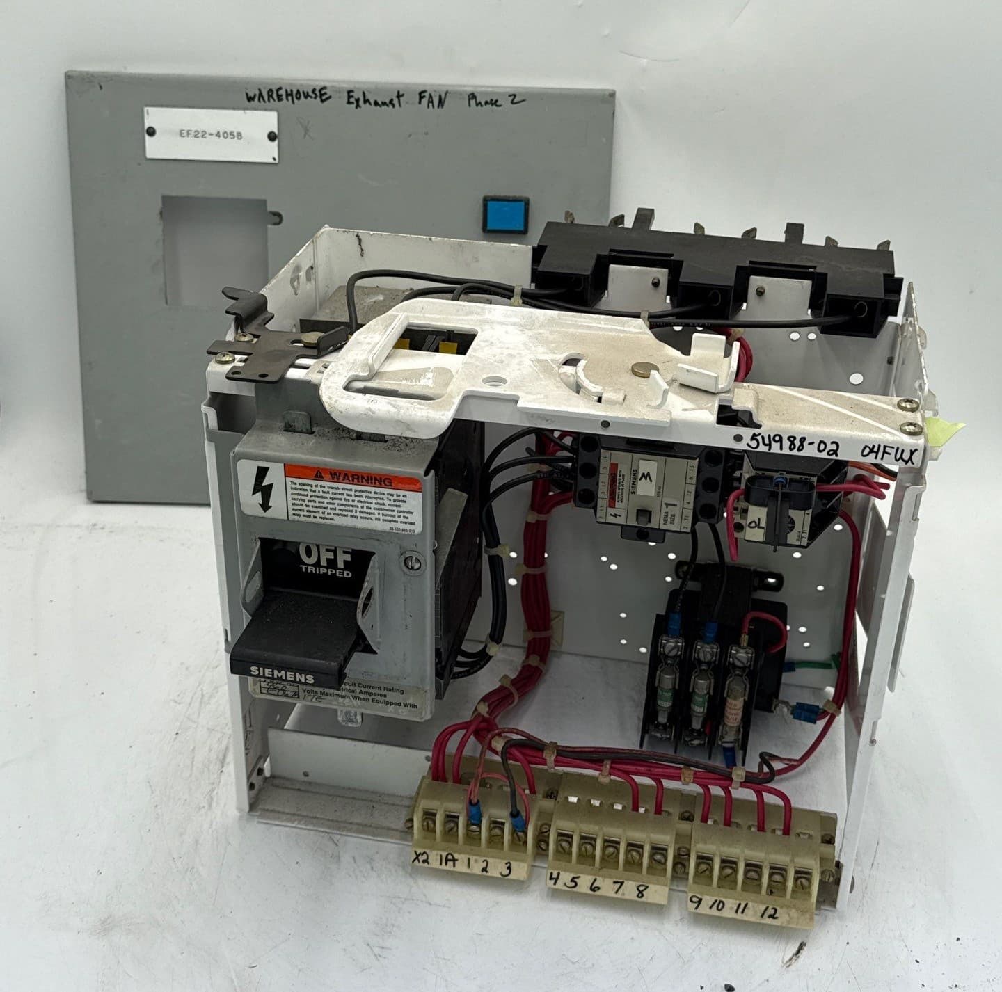 Siemens Model 95 12" 25A Combo MCC Bucket Size 1 3TB44 Starter ED63A025 – image 1