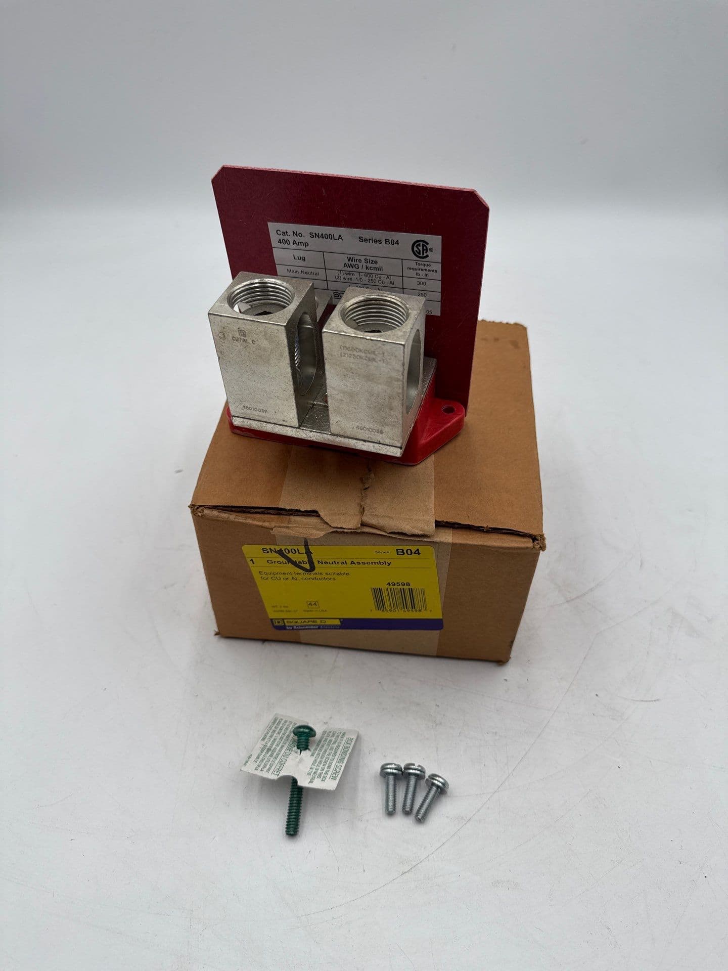 Square D SN400LA Series B04 Groundable Neutral Assembly 400 AMP 1AWG to 250kcmil – image 1