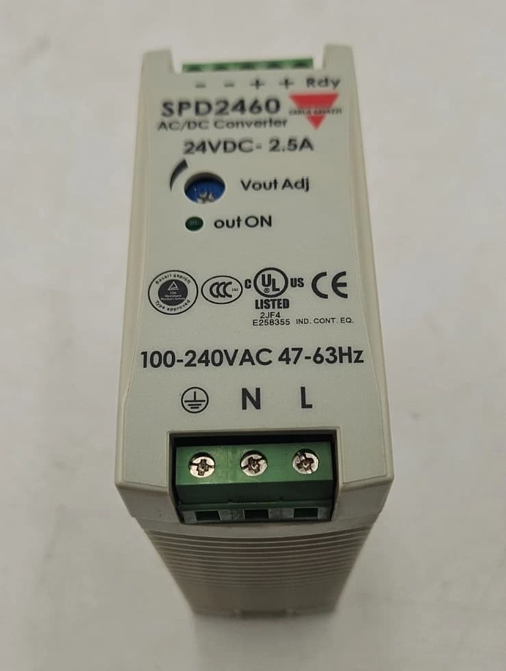 Carlo Gavazzi SPD24601 24VDC 2.5A Switching Power Supply DIN AC/DC Converter – image 1